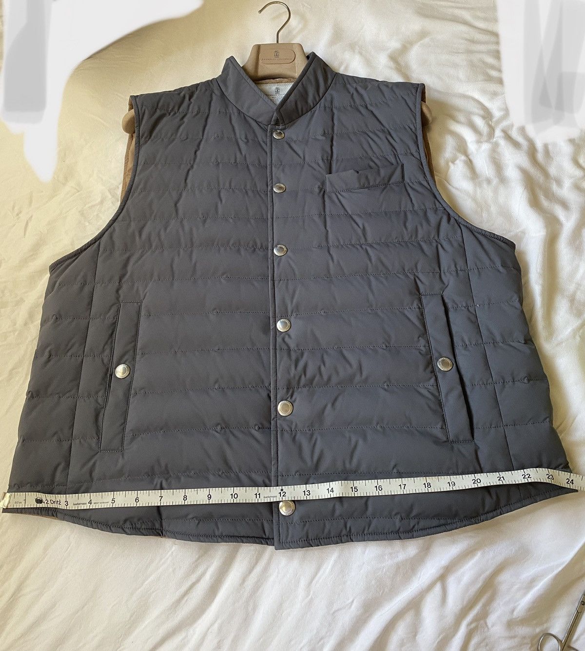 Brunello Cucinelli Down/Nylon Vest Gray Size US XXL / EU 58 / 5 - 21 Thumbnail