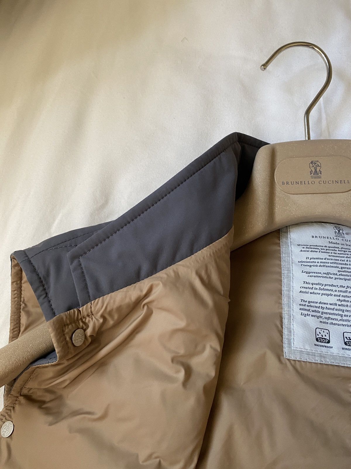 Brunello Cucinelli Down/Nylon Vest Gray Size US XXL / EU 58 / 5 - 7 Thumbnail