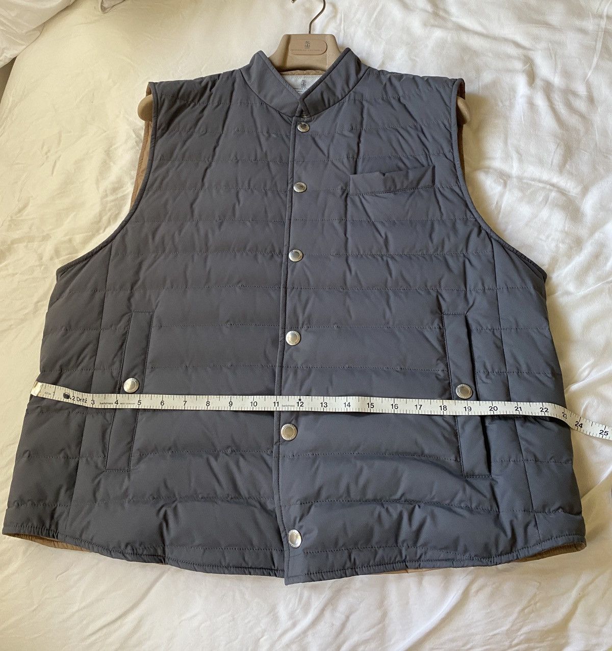 Brunello Cucinelli Down/Nylon Vest Gray Size US XXL / EU 58 / 5 - 20 Thumbnail