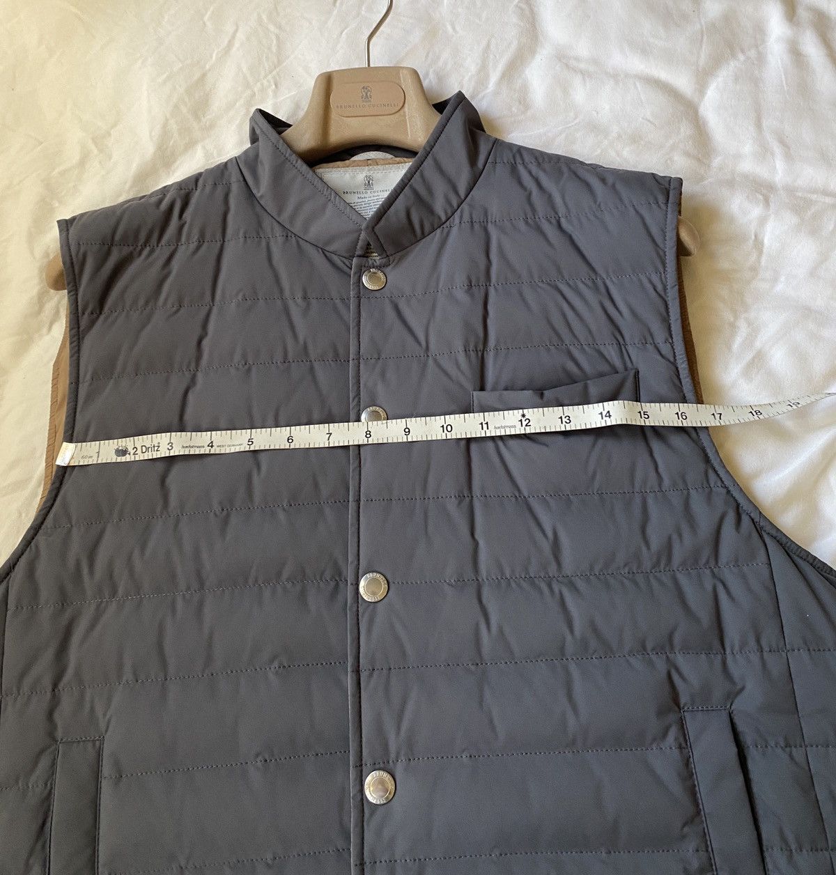 Brunello Cucinelli Down/Nylon Vest Gray Size US XXL / EU 58 / 5 - 18 Thumbnail