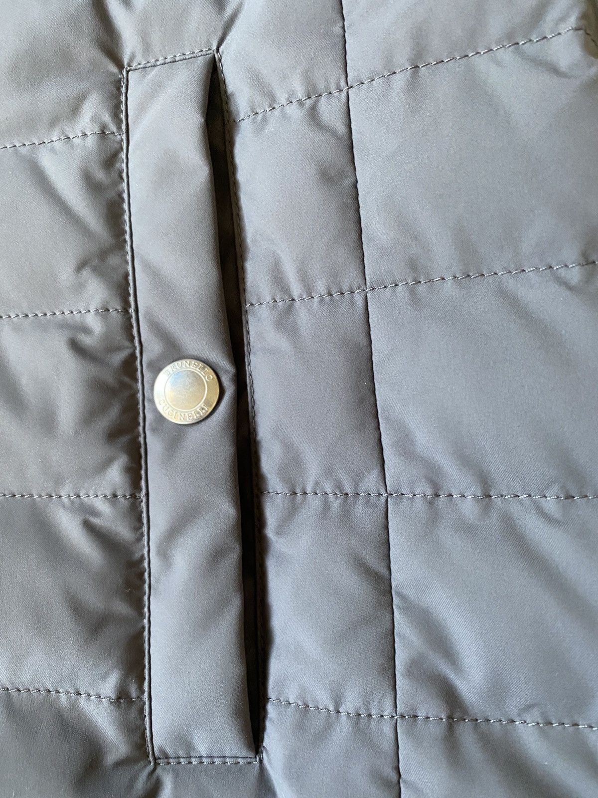 Brunello Cucinelli Down/Nylon Vest Gray Size US XXL / EU 58 / 5 - 4 Thumbnail