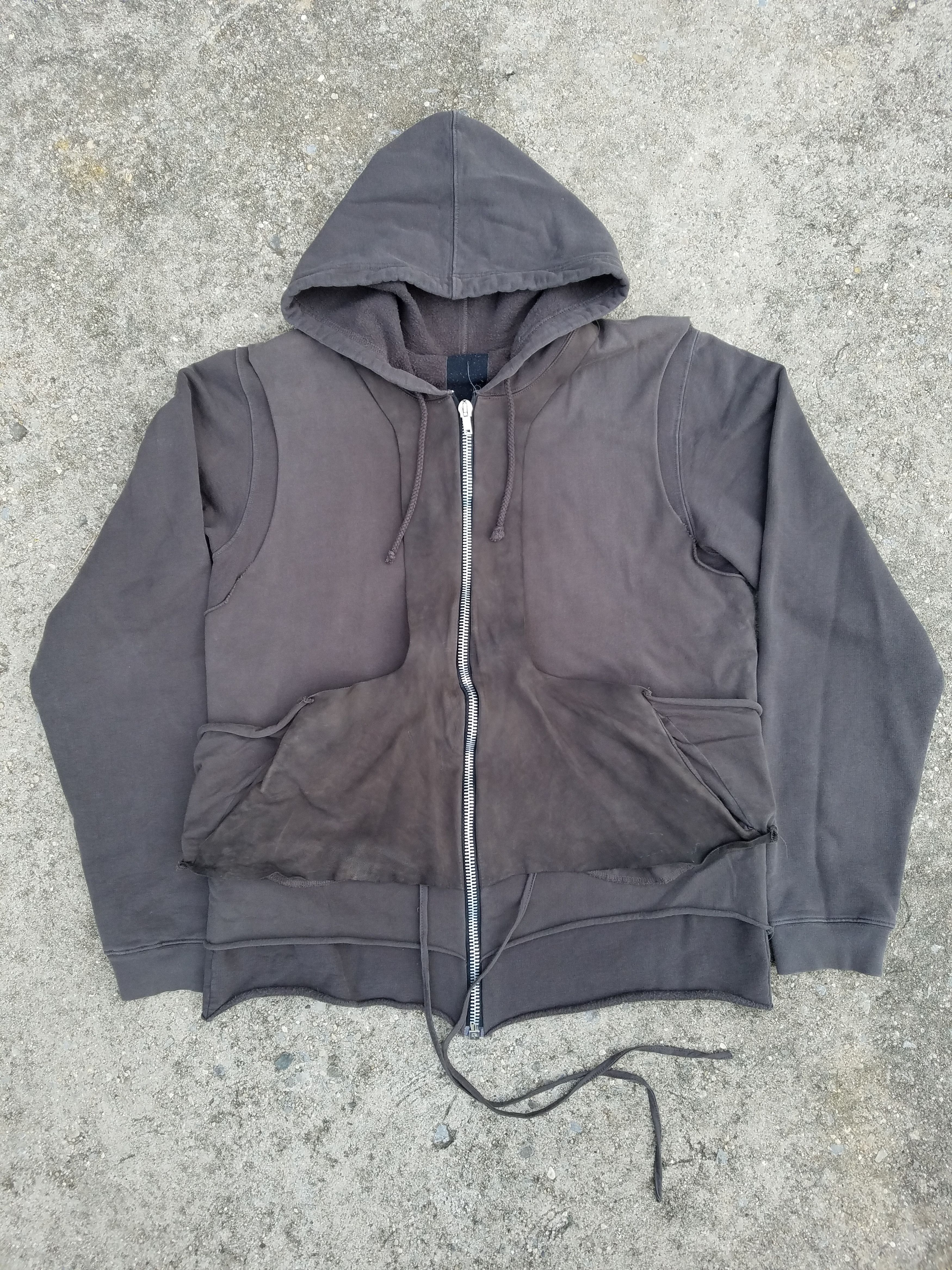 Rick Owens × Rick Owens Drkshdw SLAB / OG Layered Hoodie Rick Owens × Rick Owens Drkshdw SLAB / OG Layered Hoodie