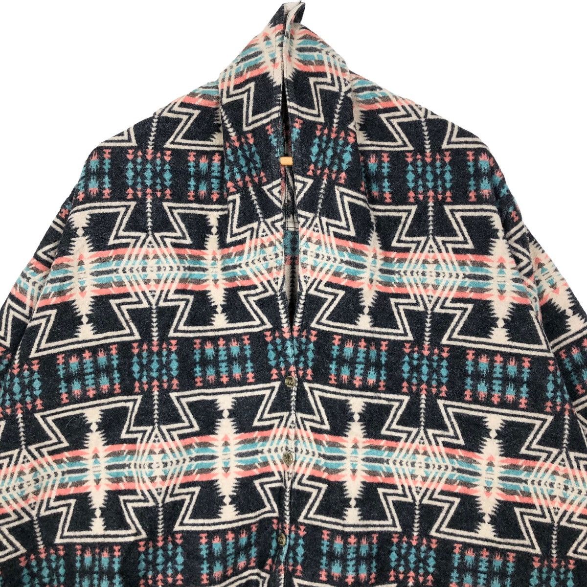Japanese Brand Journal Standard Wool Poncho Sweater Navajo Pattern Size US S / EU 44-46 / 1 - 10 Thumbnail