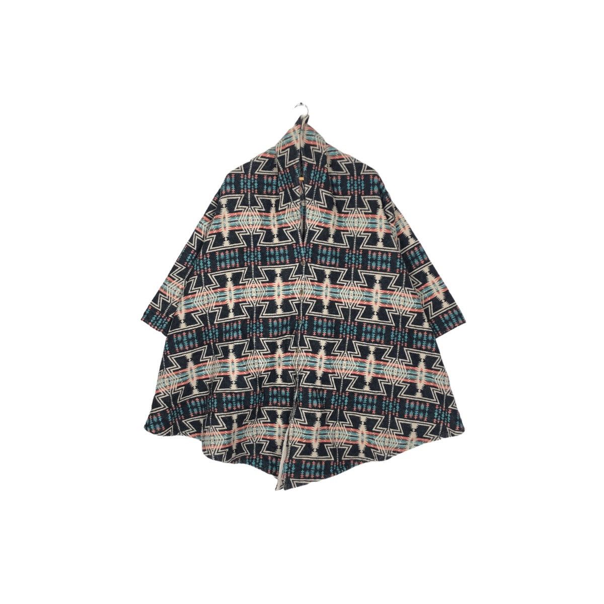 Japanese Brand Journal Standard Wool Poncho Sweater Navajo Pattern Size US S / EU 44-46 / 1 - 9 Thumbnail