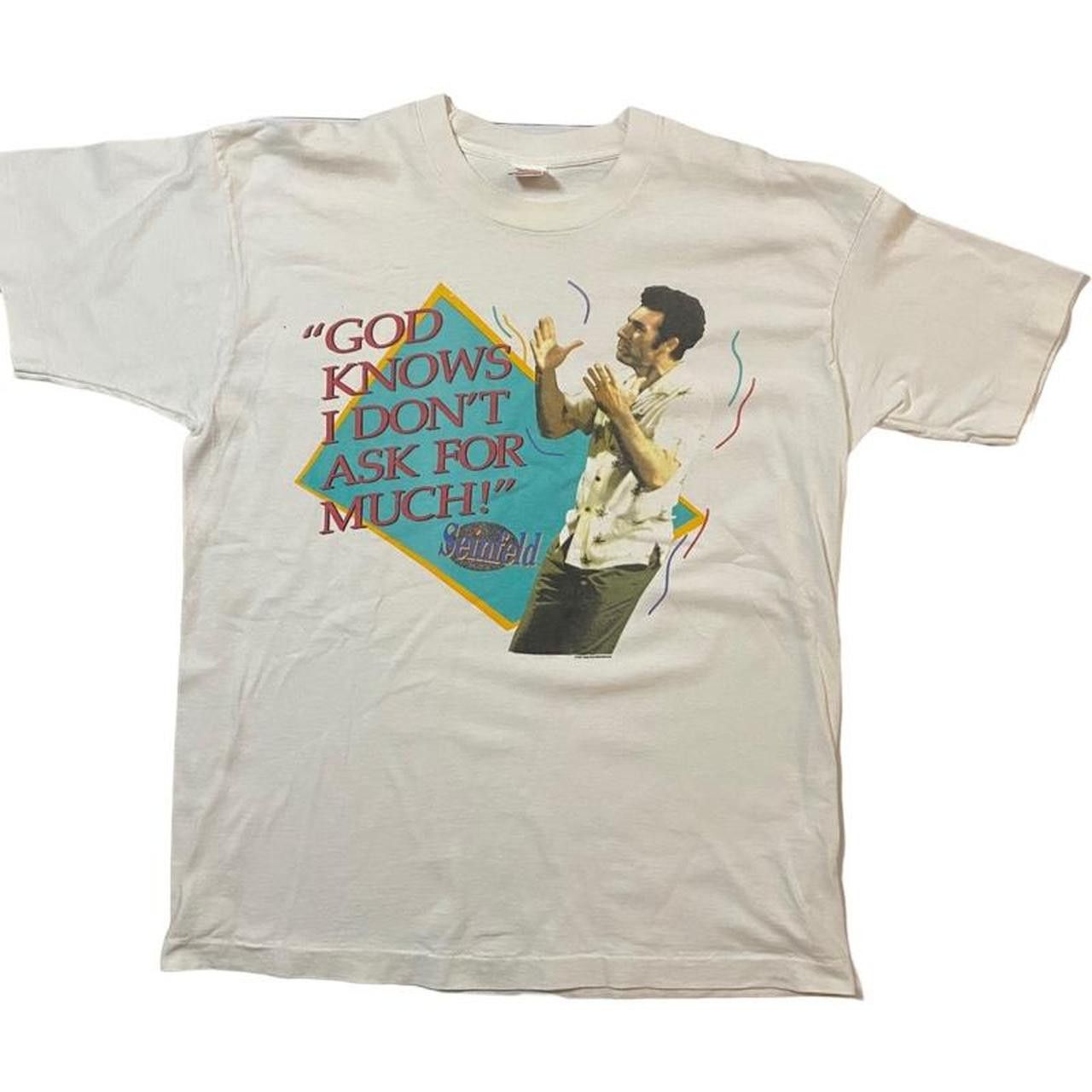 T-shirt Lourd Coton Vintage Seinfeld - Poster Graphique Kramer, New York (unisexe, Neuf Avec étiquettes)
