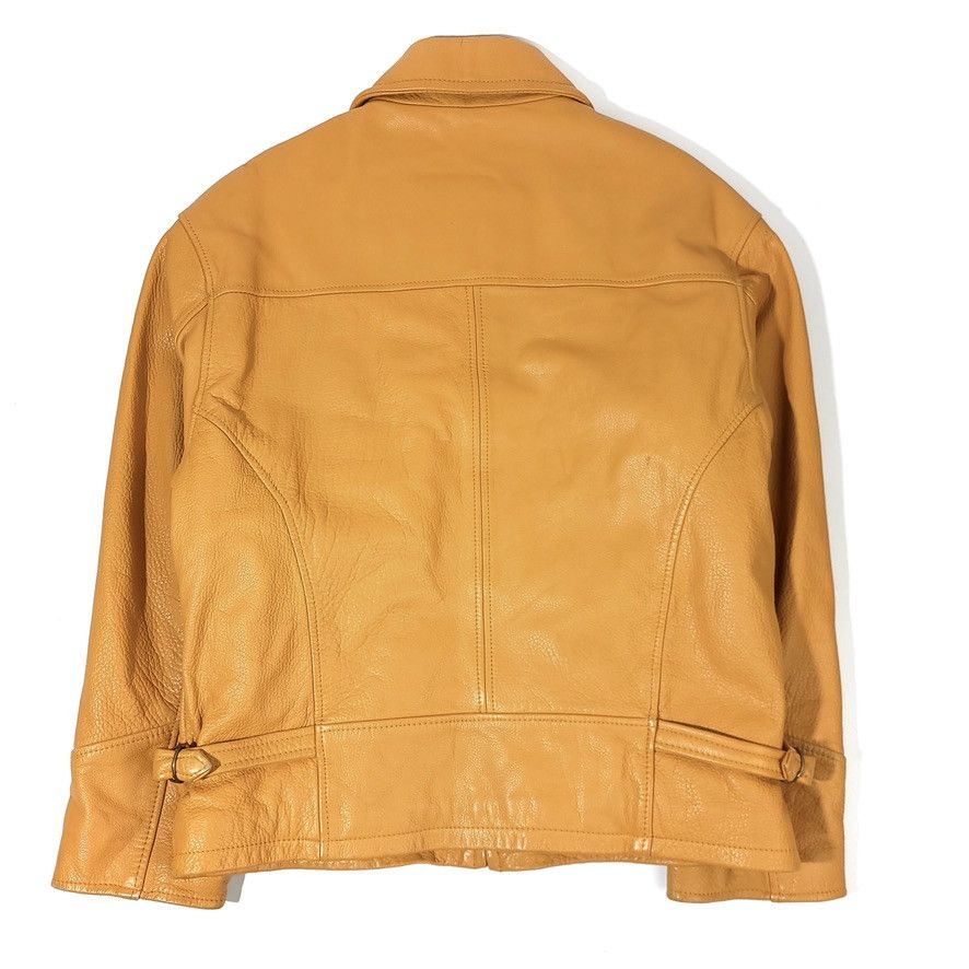 Genuine Leather × Vintage VTG Winlit 1969 Tan Genuine Leather Moto Jacket Size US S / EU 44-46 / 1 - 2 Thumbnail