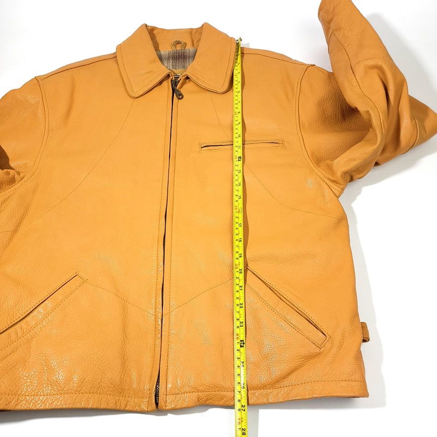 Genuine Leather × Vintage VTG Winlit 1969 Tan Genuine Leather Moto Jacket Size US S / EU 44-46 / 1 - 13 Thumbnail