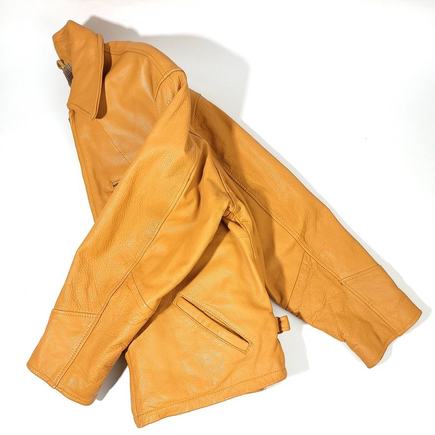 Genuine Leather × Vintage VTG Winlit 1969 Tan Genuine Leather Moto Jacket Size US S / EU 44-46 / 1 - 3 Thumbnail