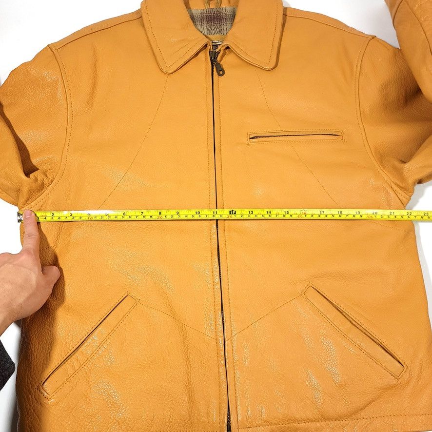 Genuine Leather × Vintage VTG Winlit 1969 Tan Genuine Leather Moto Jacket Size US S / EU 44-46 / 1 - 12 Thumbnail