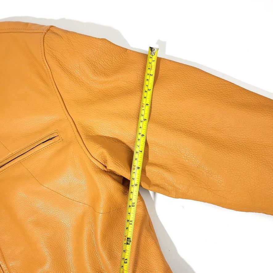 Genuine Leather × Vintage VTG Winlit 1969 Tan Genuine Leather Moto Jacket Size US S / EU 44-46 / 1 - 14 Thumbnail