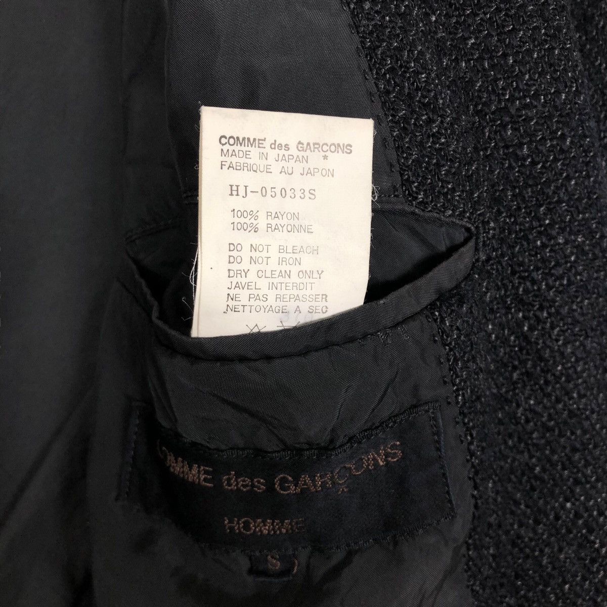 Comme des Garcons Vintage 90s Comme Des Garcons Homme 1993 S/S Rayon Jacket Size US L / EU 52-54 / 3 - 11 Thumbnail