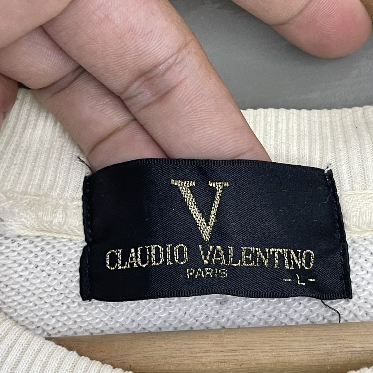 Designer × Valentino × Vintage 90’s Claudio Valentino Big Logo Crewneck Sweatshirt Size M Size US M / EU 48-50 / 2 - 7 Thumbnail
