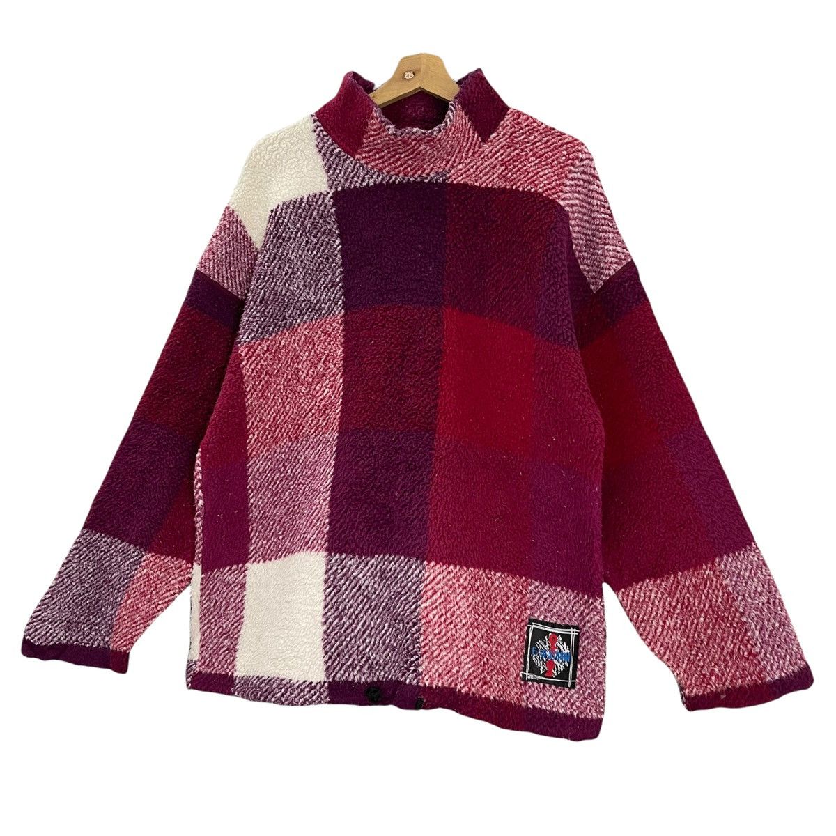 Descente × Japanese Brand × Vintage Vintage 90’s Descente Fleece Descentre Multicolour Sweater Size US M / EU 48-50 / 2 - 3 Thumbnail