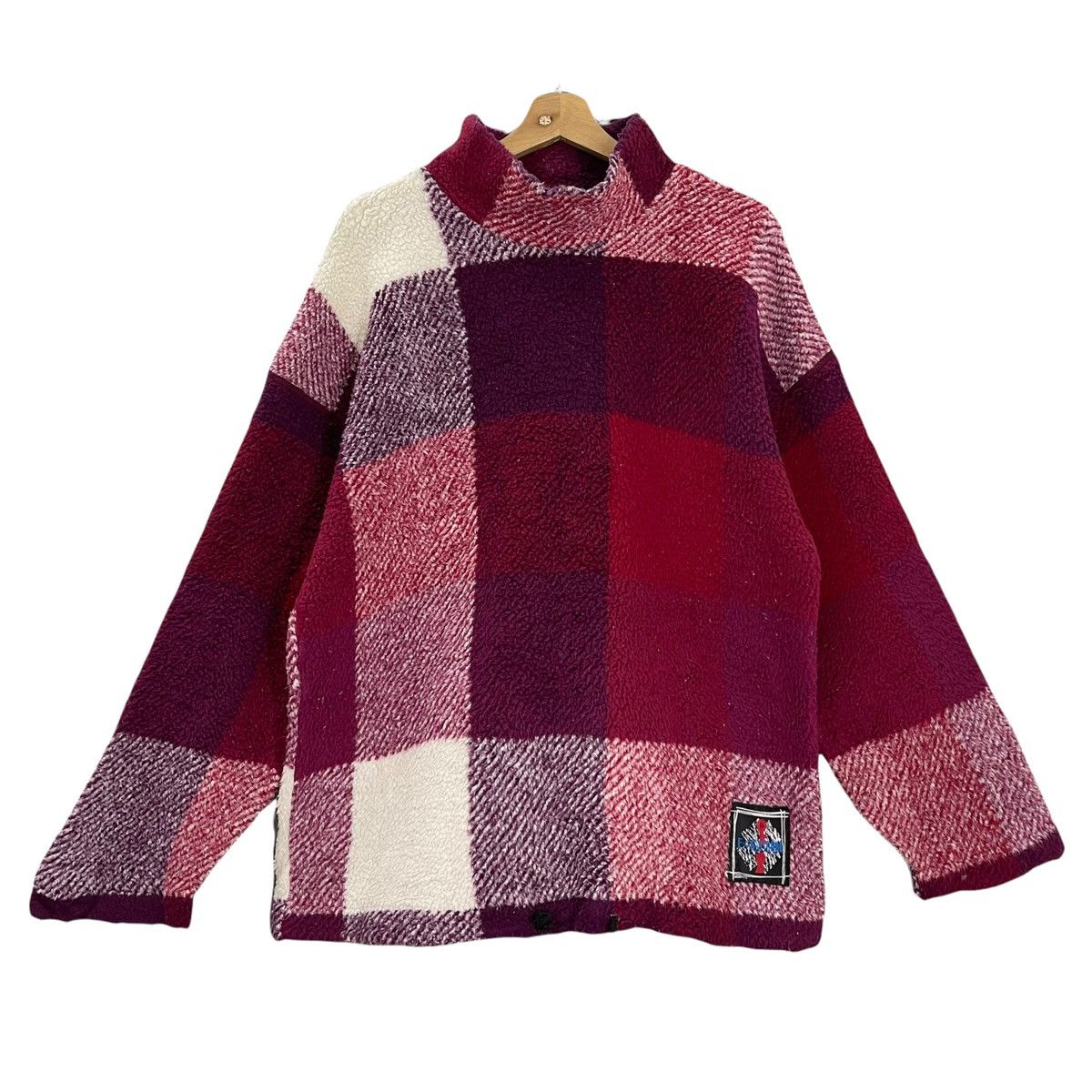 Descente × Japanese Brand × Vintage Vintage 90’s Descente Fleece Descentre Multicolour Sweater Size US M / EU 48-50 / 2 - 1 Thumbnail