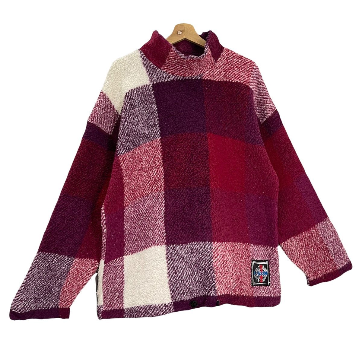 Descente × Japanese Brand × Vintage Vintage 90’s Descente Fleece Descentre Multicolour Sweater Size US M / EU 48-50 / 2 - 2 Thumbnail