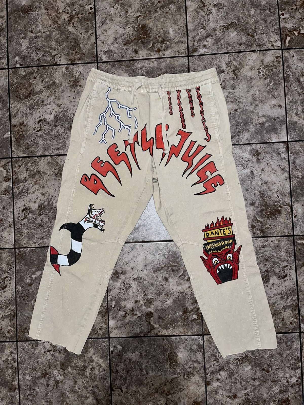 Vintage Custom Painted Beetlejuice Pants | Grailed