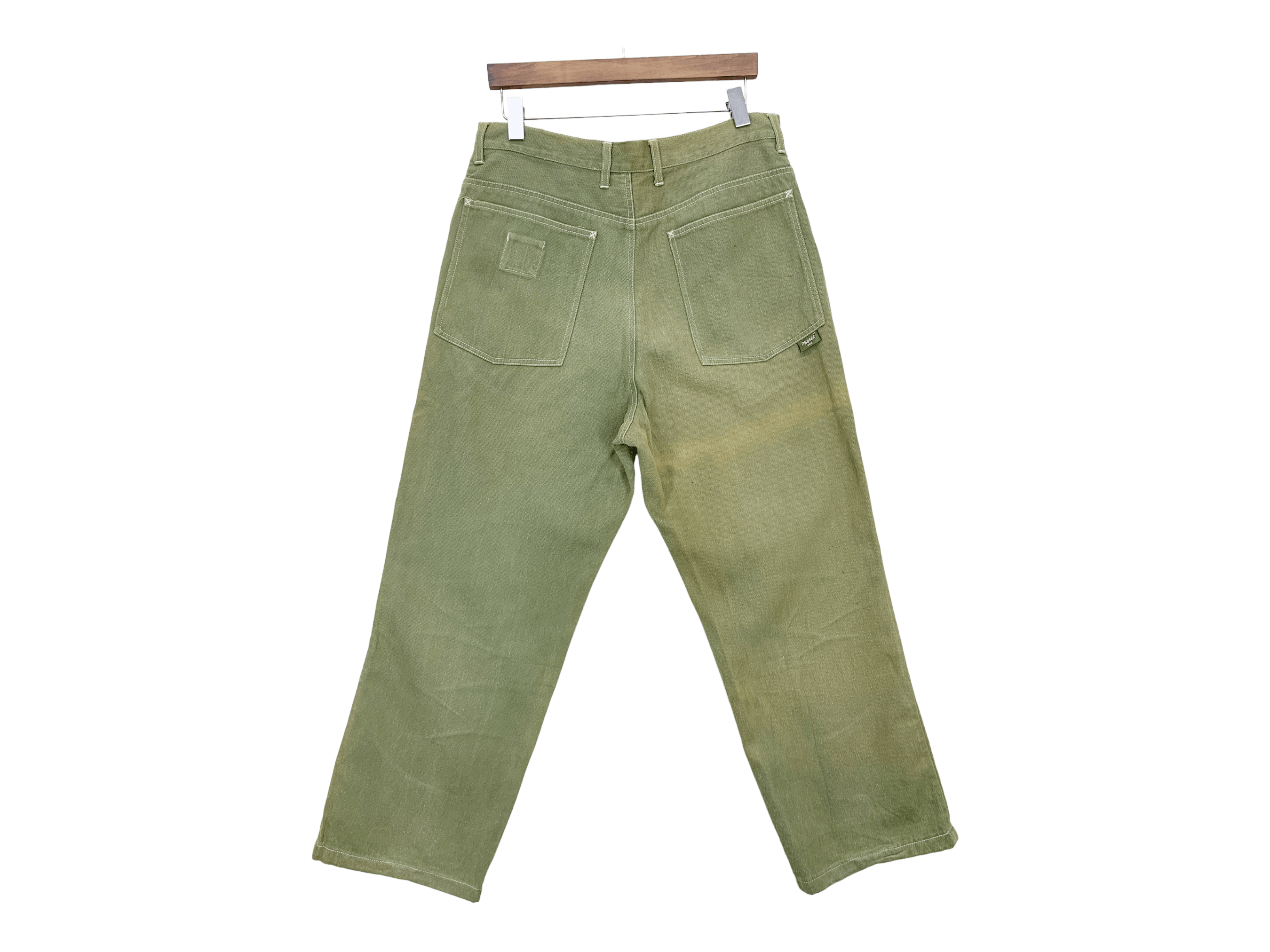 image of Distressed Denim x Phat Farm Phatee Wear Jeans Baggy Jeans Hip Hop Skateboards Jeans in Blue (Size 