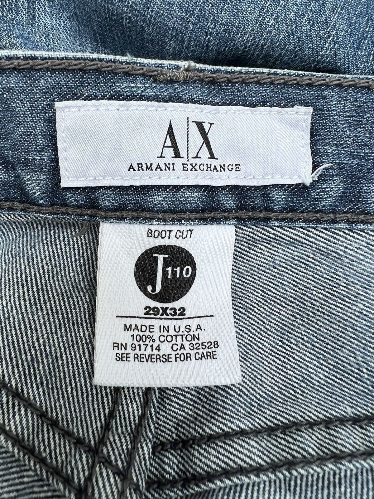 Armani Exchange Vintage 90s Armani Exchange Fade Blue Denim Bootcut Jeans Size US 29 - 22 Thumbnail