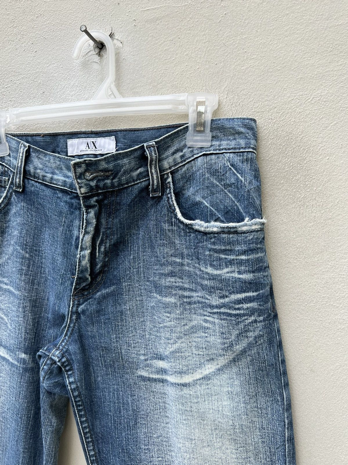 Armani Exchange Vintage 90s Armani Exchange Fade Blue Denim Bootcut Jeans Size US 29 - 13 Thumbnail