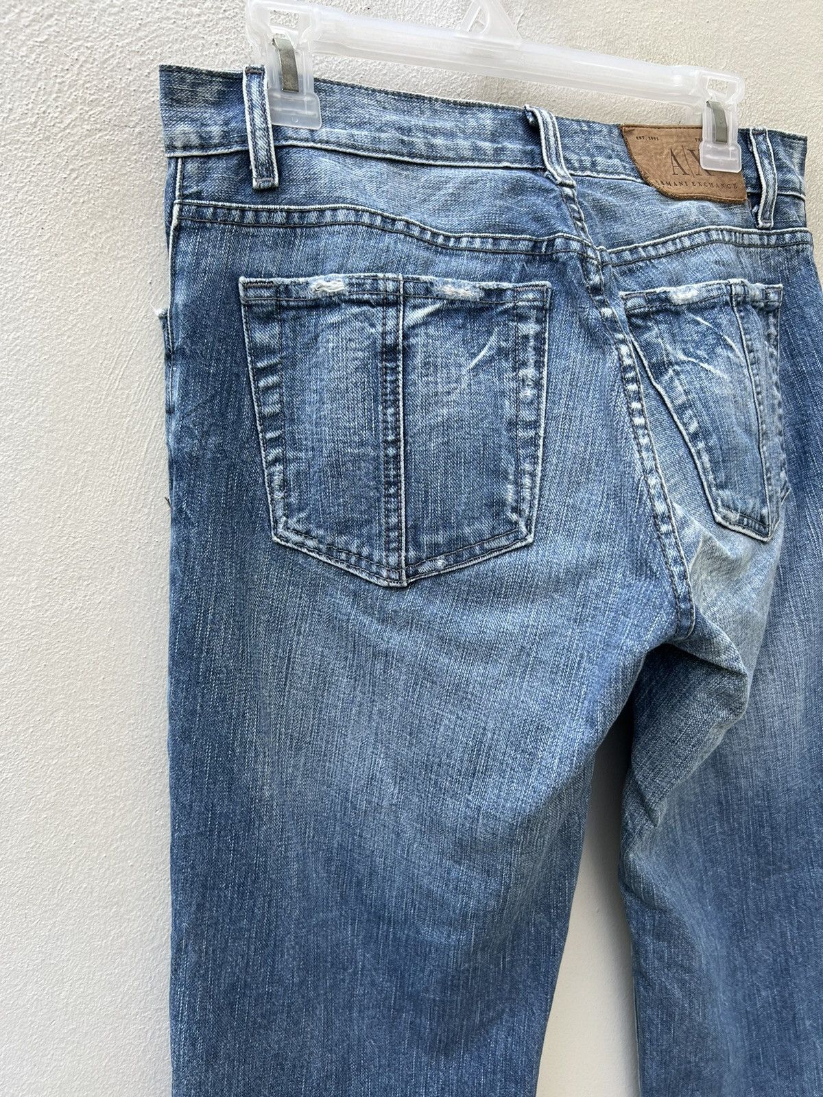 Armani Exchange Vintage 90s Armani Exchange Fade Blue Denim Bootcut Jeans Size US 29 - 17 Thumbnail