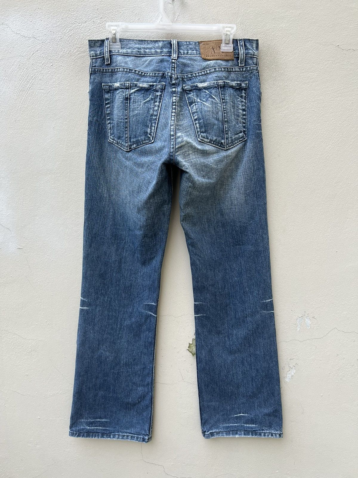 Armani Exchange Vintage 90s Armani Exchange Fade Blue Denim Bootcut Jeans Size US 29 - 16 Thumbnail