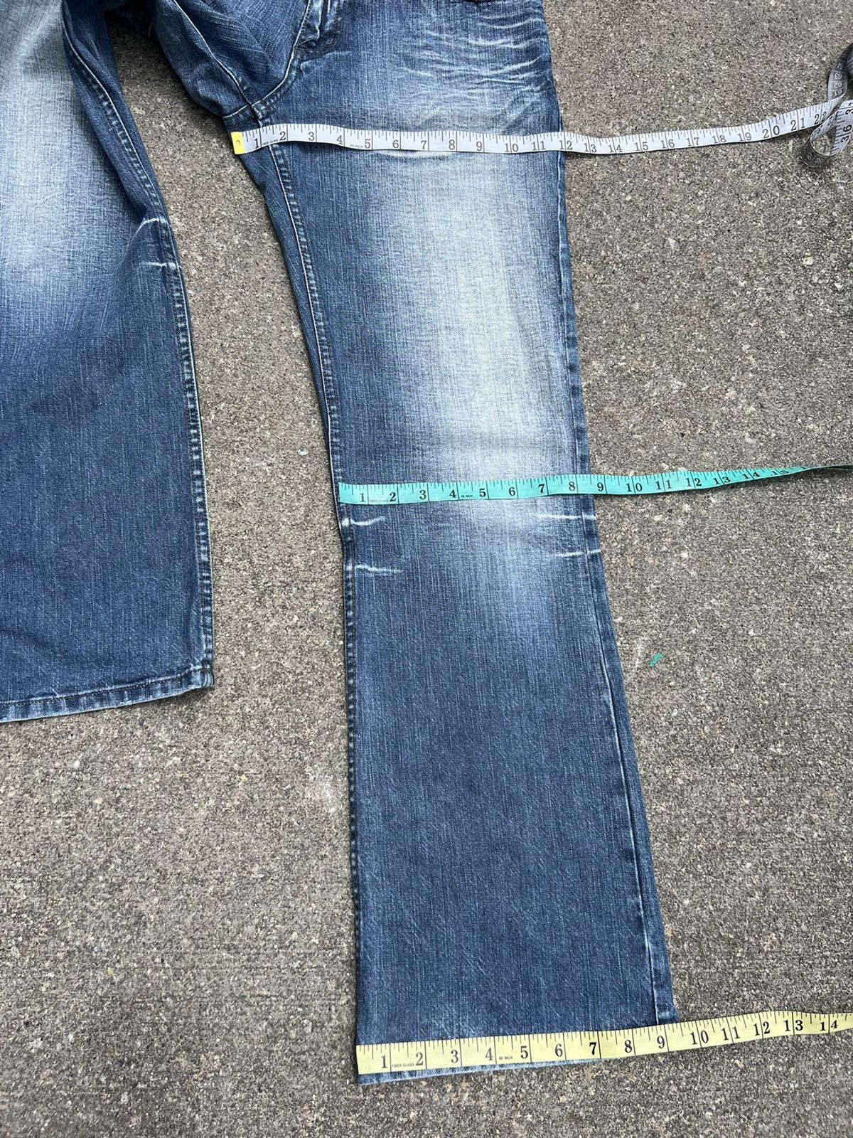 Armani Exchange Vintage 90s Armani Exchange Fade Blue Denim Bootcut Jeans Size US 29 - 3 Thumbnail