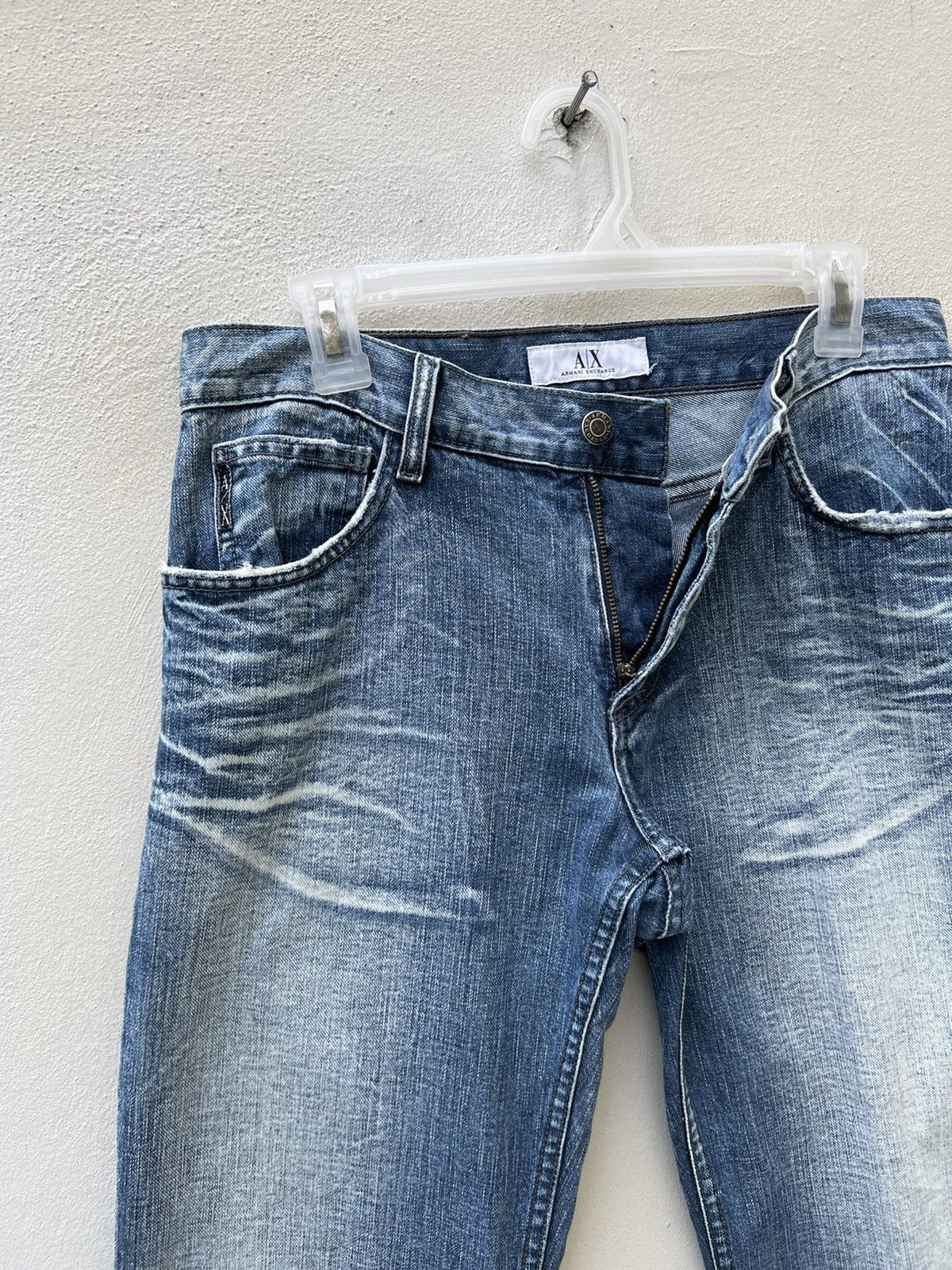 Armani Exchange Vintage 90s Armani Exchange Fade Blue Denim Bootcut Jeans Size US 29 - 10 Thumbnail
