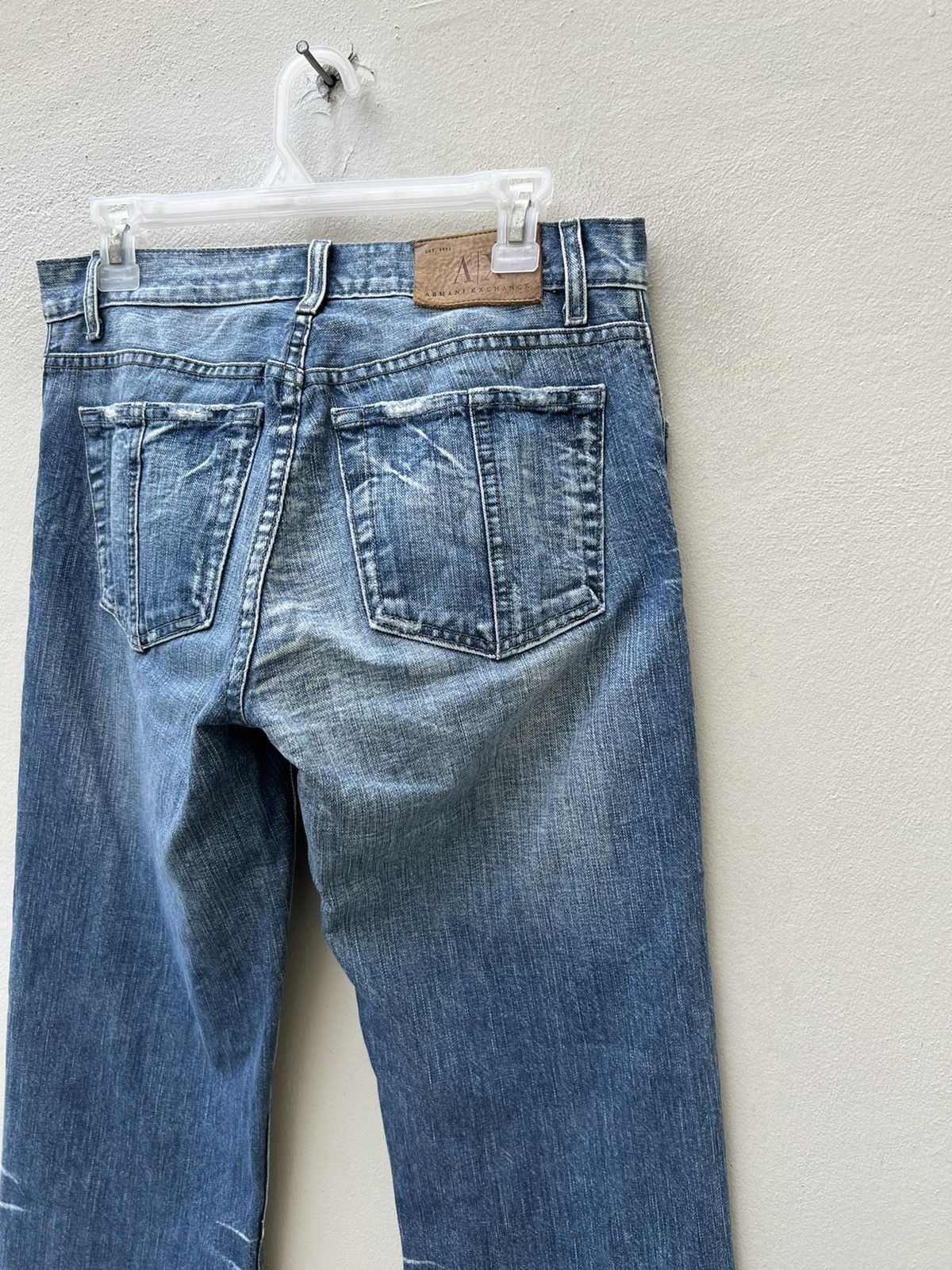 Armani Exchange Vintage 90s Armani Exchange Fade Blue Denim Bootcut Jeans Size US 29 - 20 Thumbnail
