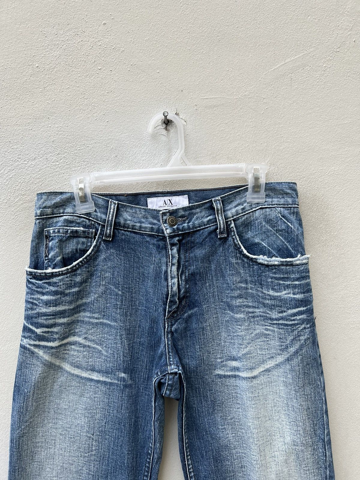 Armani Exchange Vintage 90s Armani Exchange Fade Blue Denim Bootcut Jeans Size US 29 - 7 Thumbnail