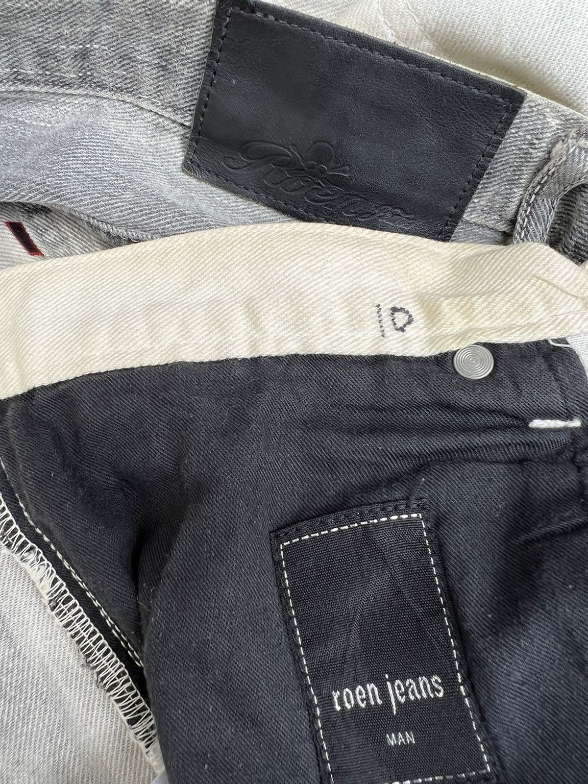 Mastermind Japan Vintage Roen Japan Fade Black Mud Denim Jeans Size US 34 / EU 50 - 24 Thumbnail