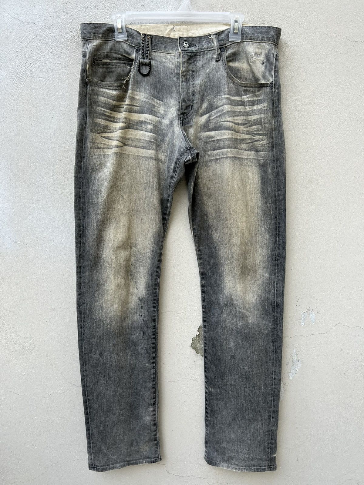 Mastermind Japan Vintage Roen Japan Fade Black Mud Denim Jeans Size US 34 / EU 50 - 6 Thumbnail