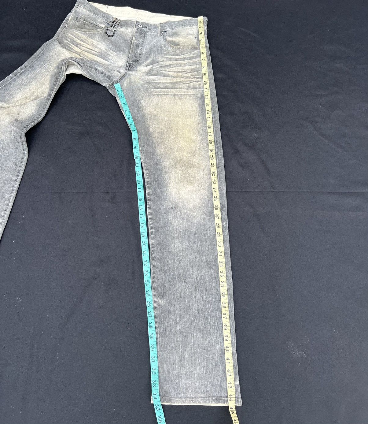 Mastermind Japan Vintage Roen Japan Fade Black Mud Denim Jeans Size US 34 / EU 50 - 4 Thumbnail