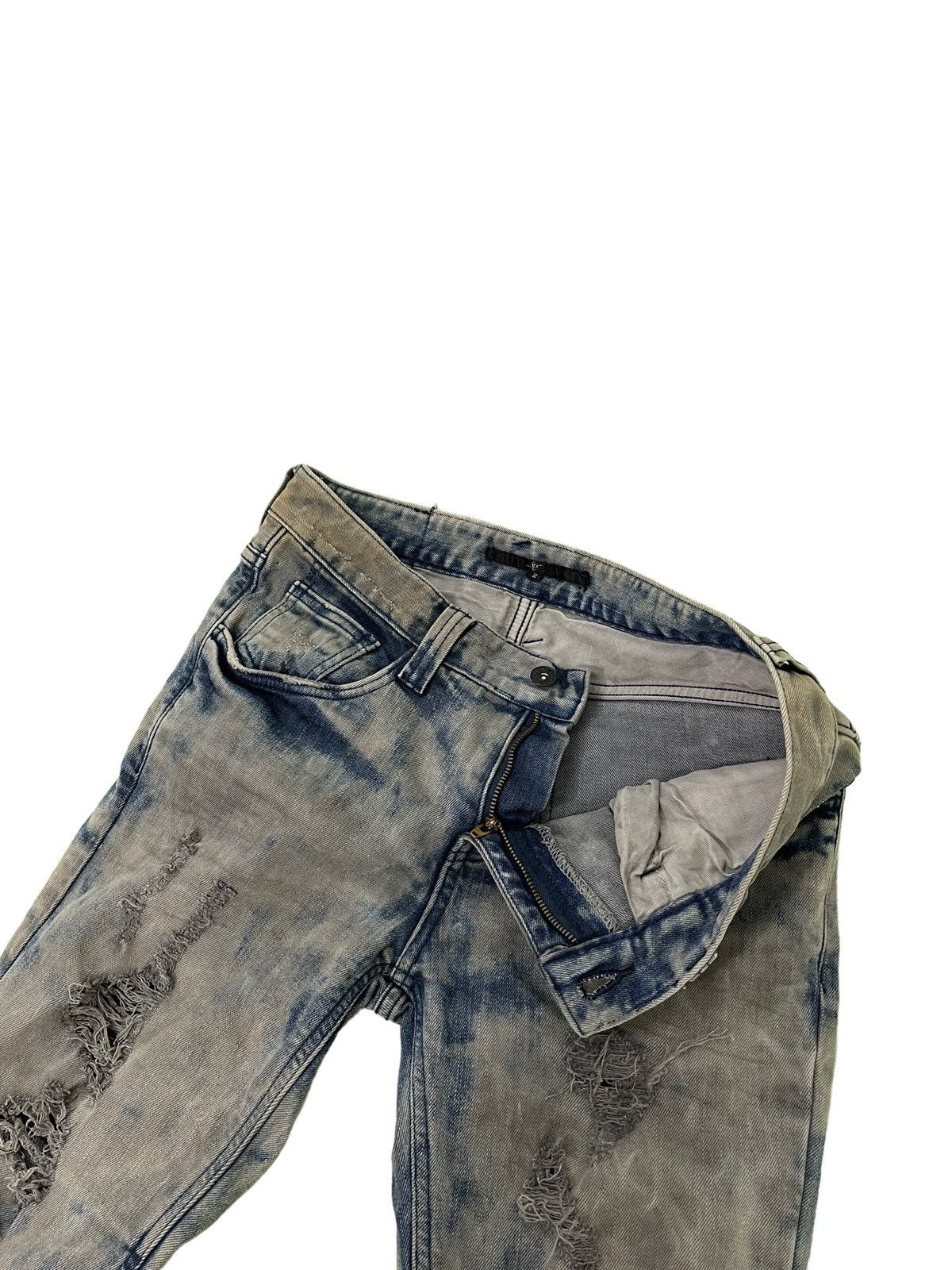 Japanese Brand Skinny Distress Vtg Process No ID Japan Stretch Denim 42🟦 Size US 31 - 11 Thumbnail