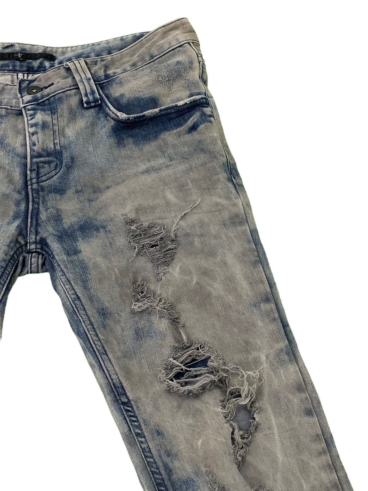 Japanese Brand Skinny Distress Vtg Process No ID Japan Stretch Denim 42🟦 Size US 31 - 8 Thumbnail