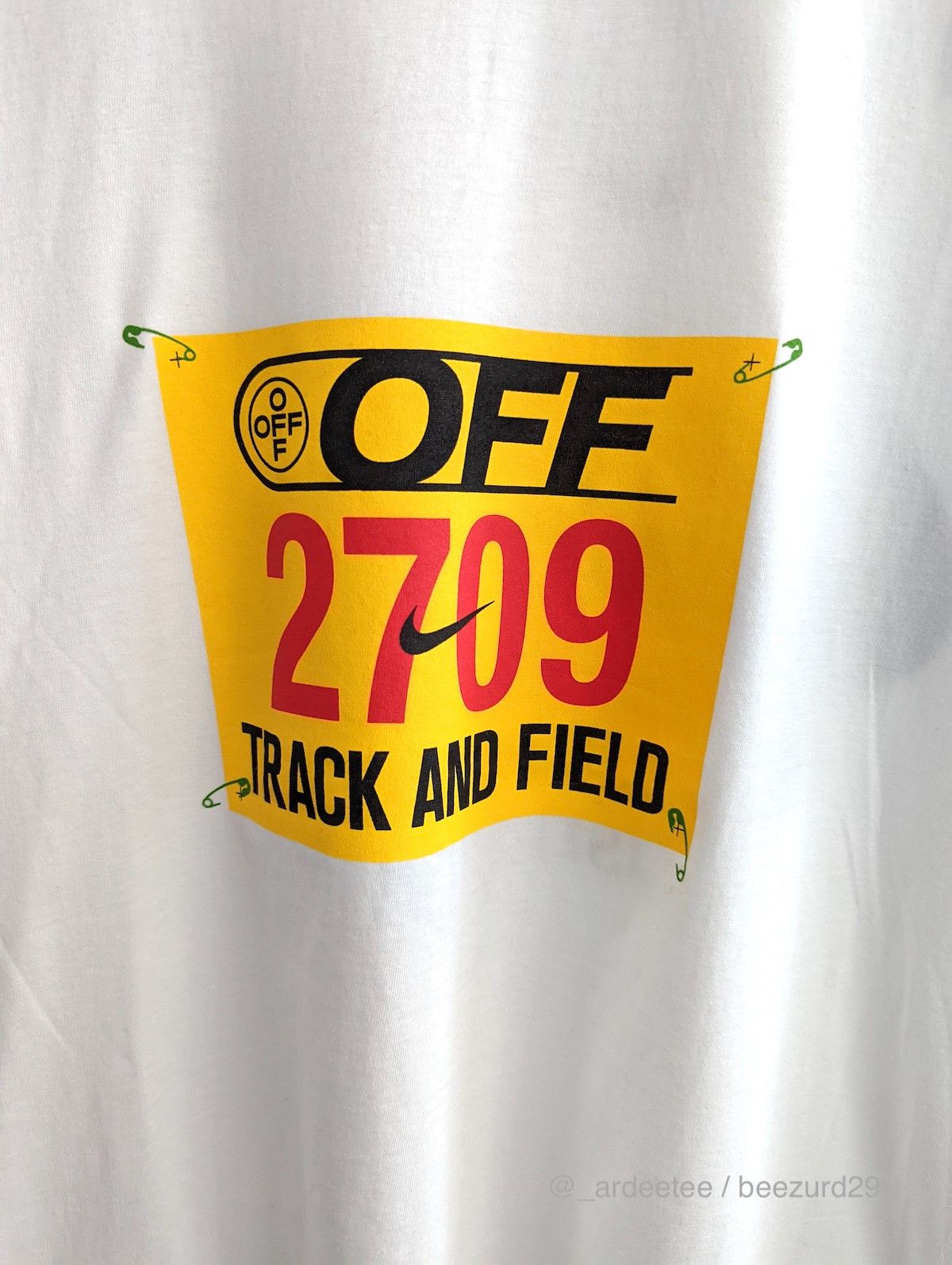 Nike × Off-White *NEW* UNRELEASED "TRACK AND FIELD" T-SHIRT Size US S / EU 44-46 / 1 - 5 Thumbnail