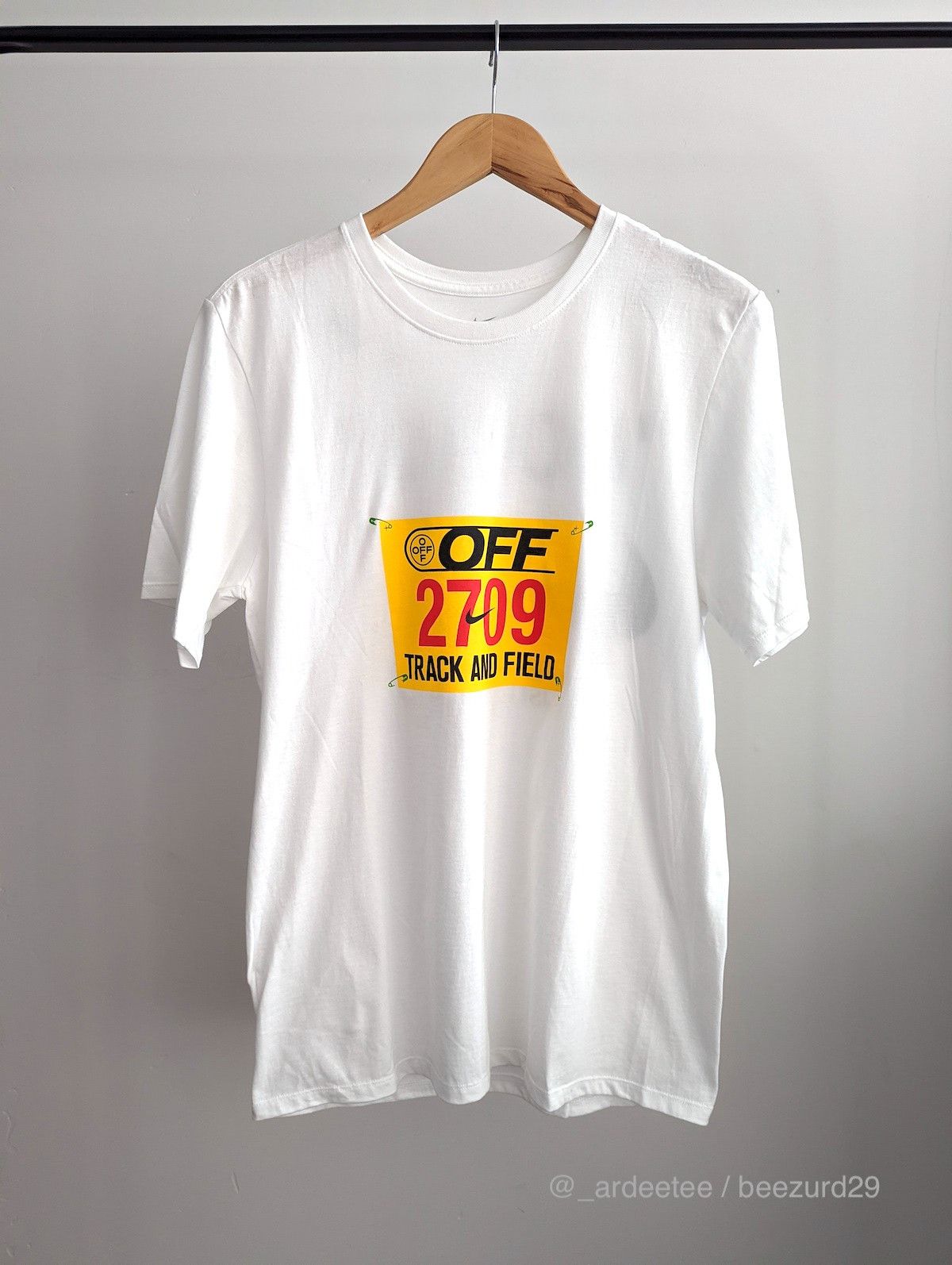Nike × Off-White *NEW* UNRELEASED "TRACK AND FIELD" T-SHIRT Size US S / EU 44-46 / 1 - 4 Thumbnail