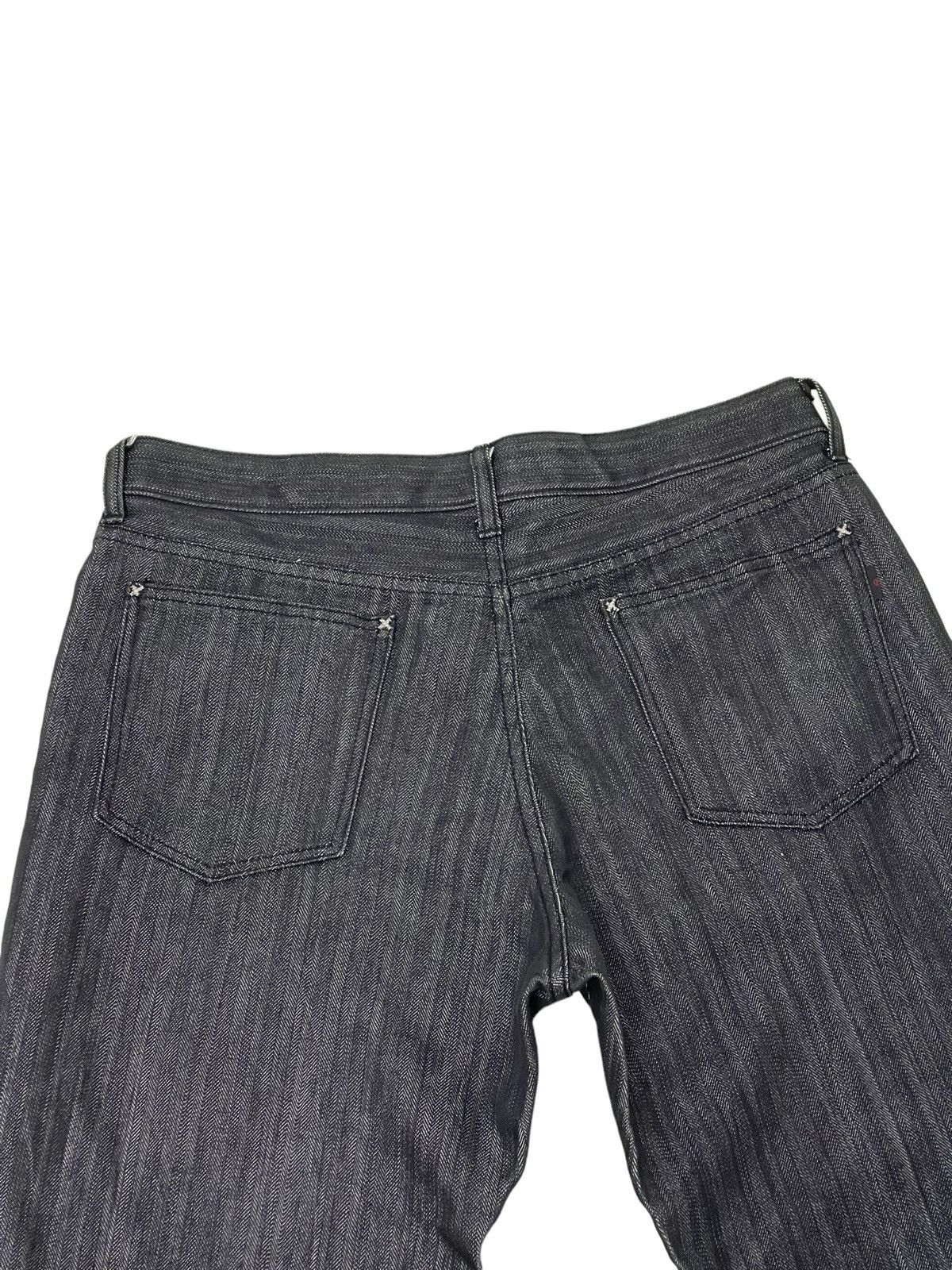 Japanese Brand Herringbones Denim Wild Khakis Relaxed Fit Wide Leg 4🟦2 Size US 31 - 18 Thumbnail