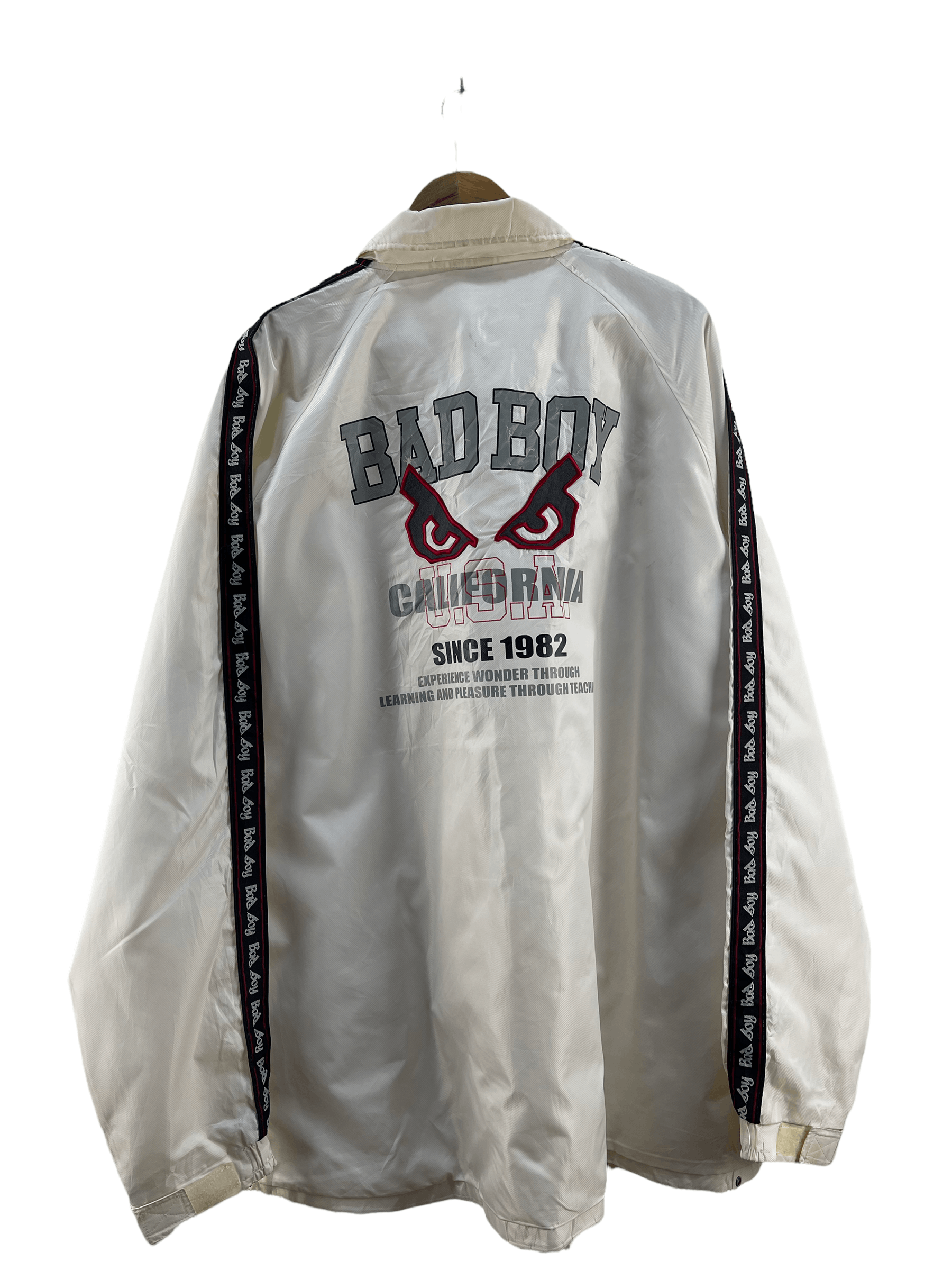 image of Vintage Badboy California Windbreaker Jacket in White, Men's (Size Large)