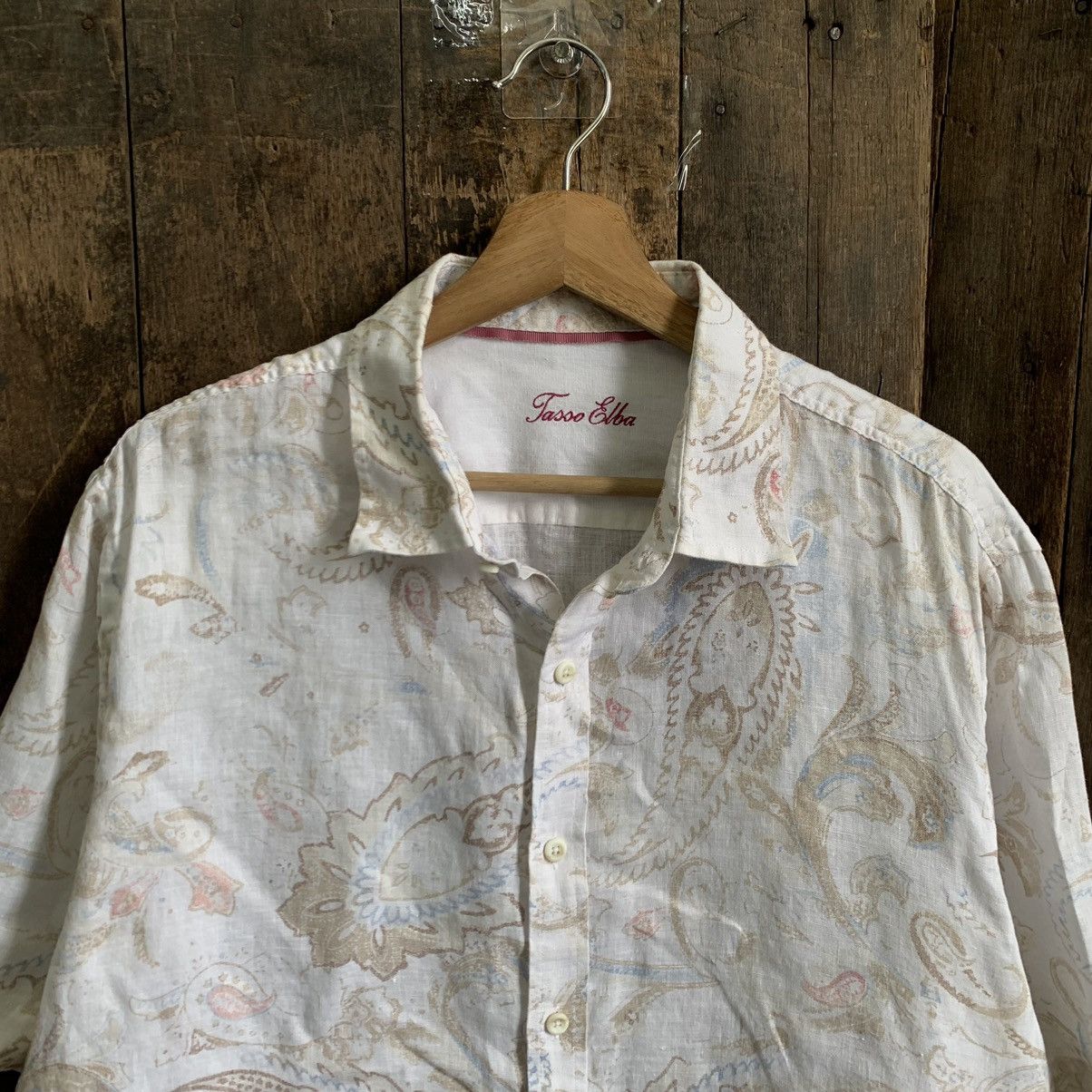 Vintage Vintage Tasso Elba Button Up Shirt Size US L / EU 52-54 / 3 - 2 Thumbnail