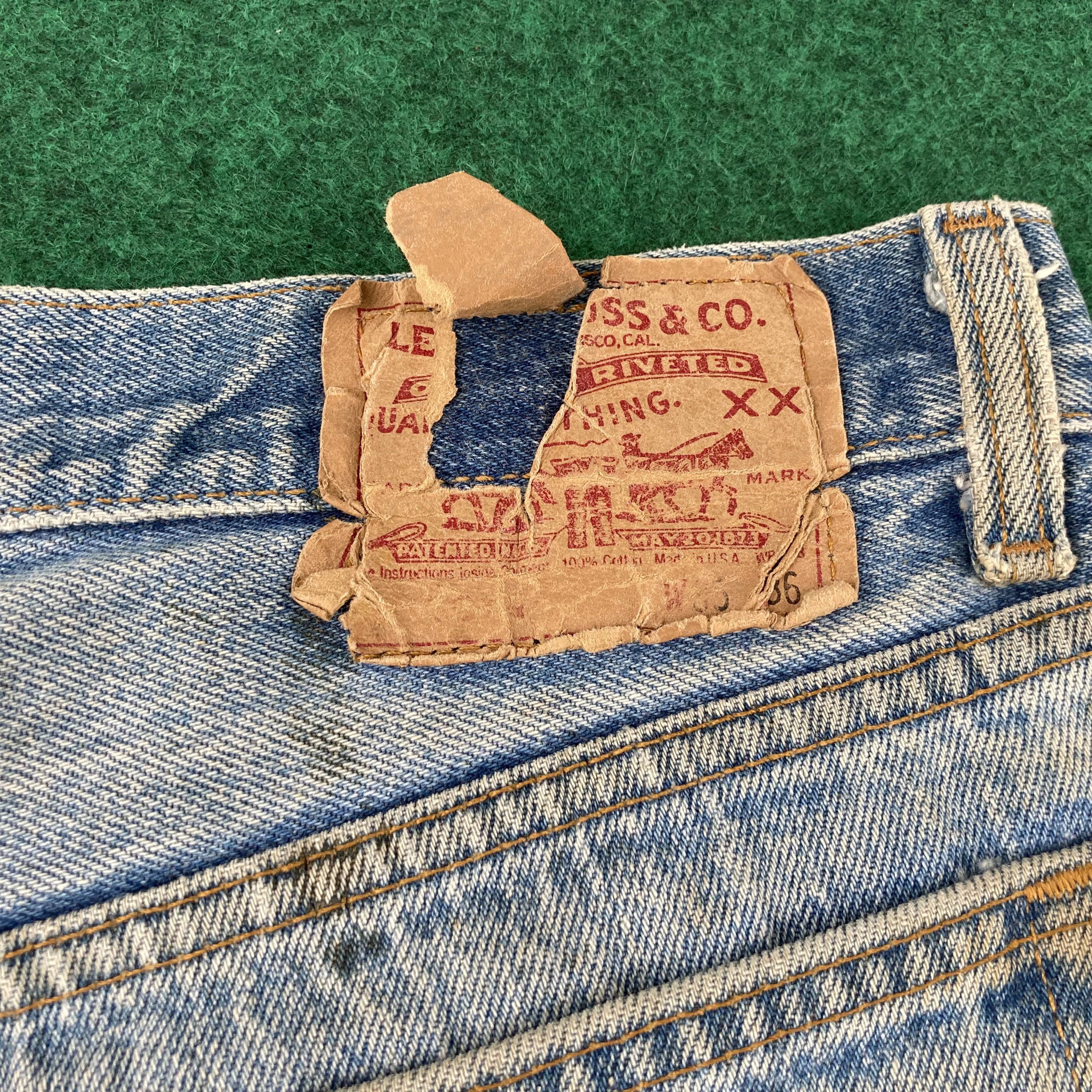 Levi's × Vintage Vtg Levis 501 Distressed Ripped Light Wash Punk Grunge Jeans Size US 33 - 9 Thumbnail