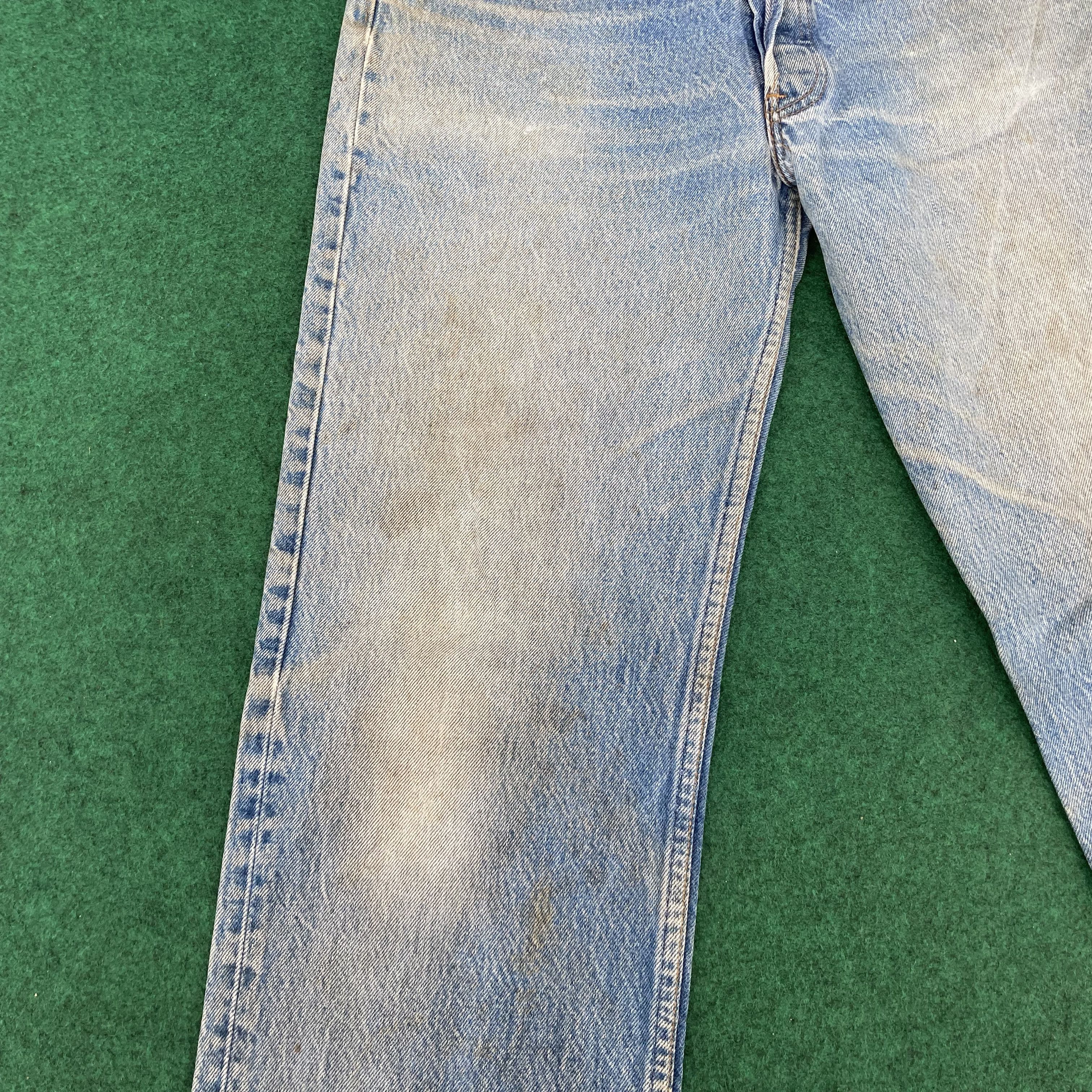 Levi's × Vintage Vtg Levis 501 Distressed Ripped Light Wash Punk Grunge Jeans Size US 33 - 4 Thumbnail