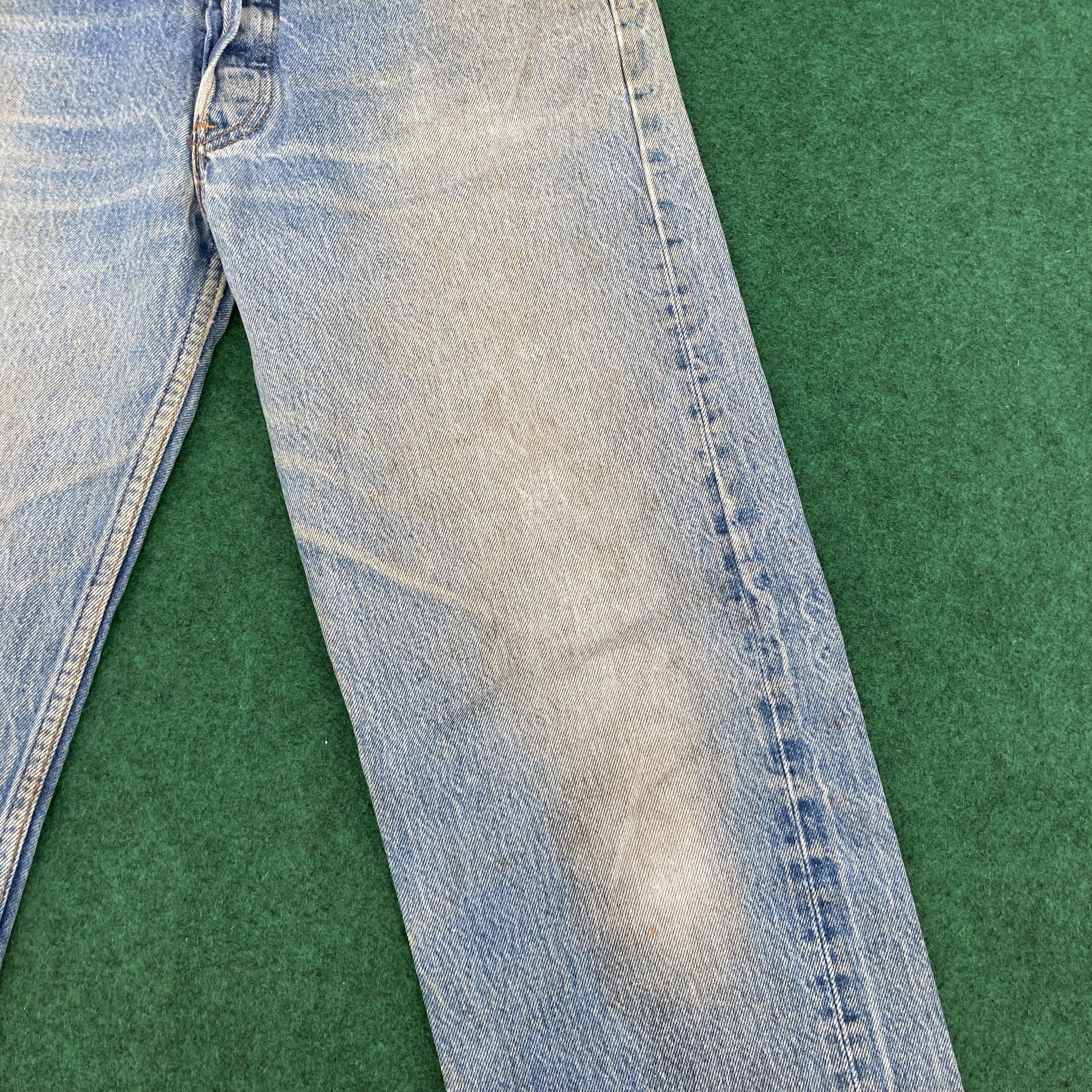 Levi's × Vintage Vtg Levis 501 Distressed Ripped Light Wash Punk Grunge Jeans Size US 33 - 5 Thumbnail