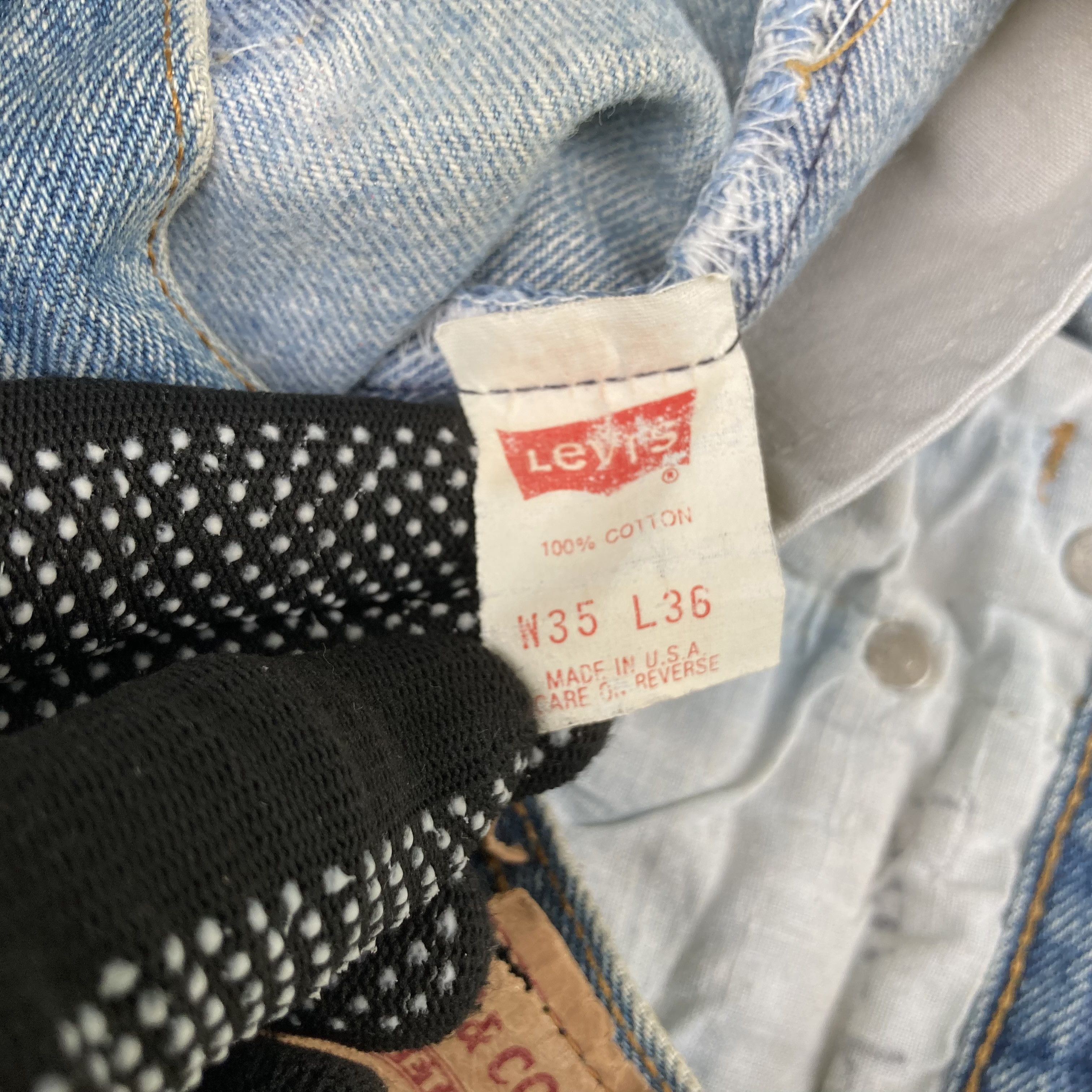 Levi's × Vintage Vtg Levis 501 Distressed Ripped Light Wash Punk Grunge Jeans Size US 33 - 8 Thumbnail