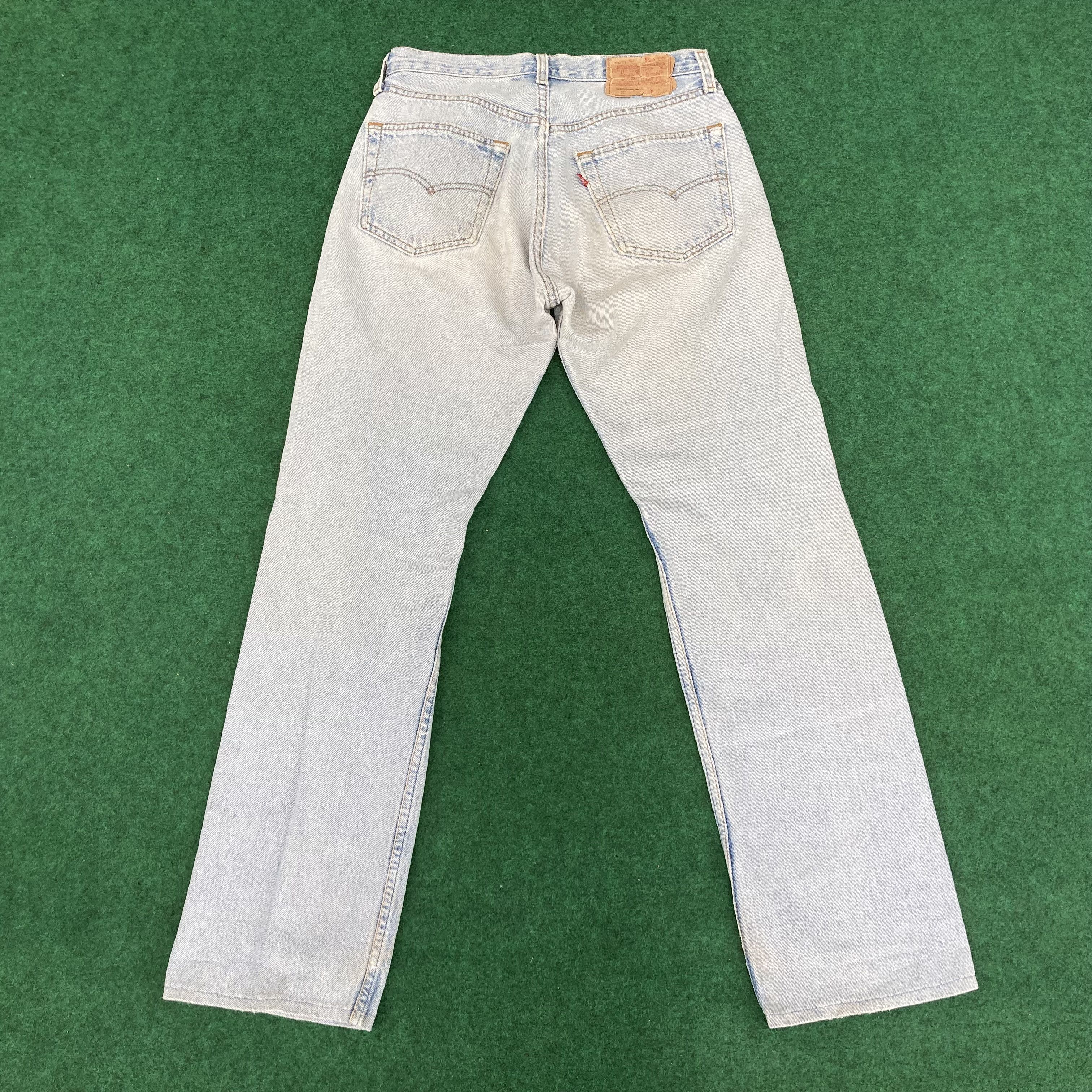Levi's × Vintage Vtg Levis 501 Distressed Ripped Light Wash Grunge 90s Jeans Size US 29 - 11 Thumbnail