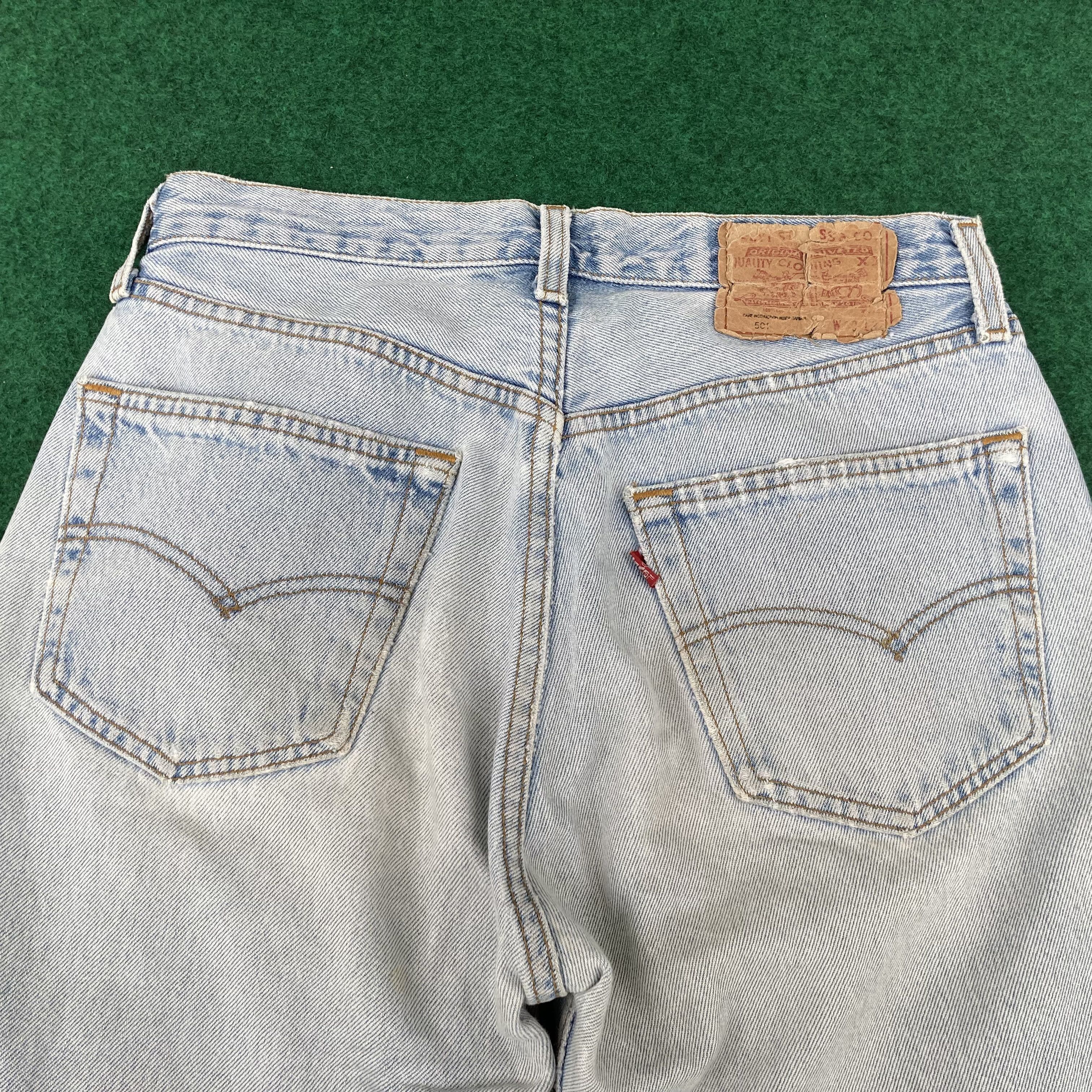Levi's × Vintage Vtg Levis 501 Distressed Ripped Light Wash Grunge 90s Jeans Size US 29 - 10 Thumbnail