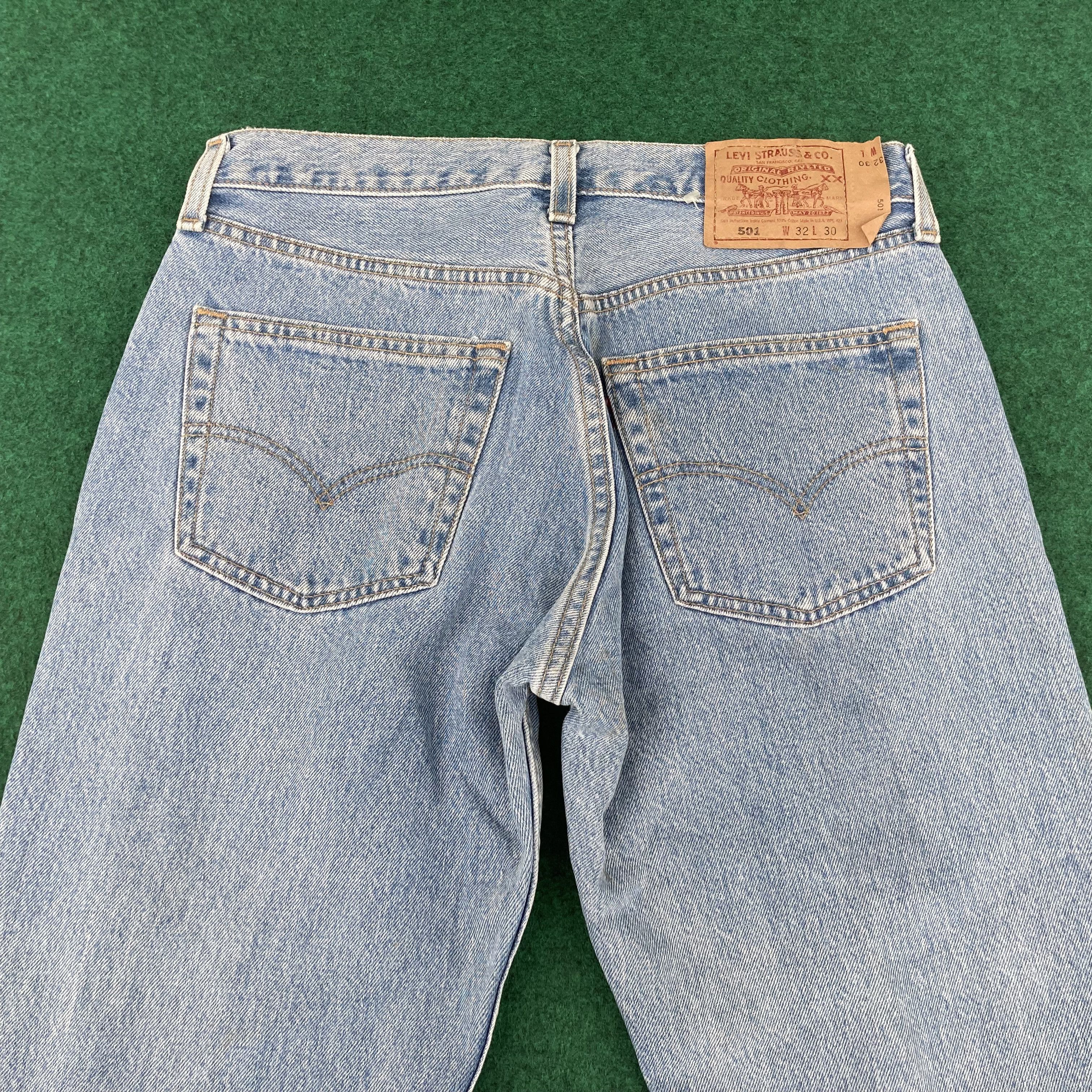 Levi's × Vintage Vtg Levis 501 Distressed Ripped Light Wash 80s Grunge Jeans Size US 30 / EU 46 - 10 Thumbnail