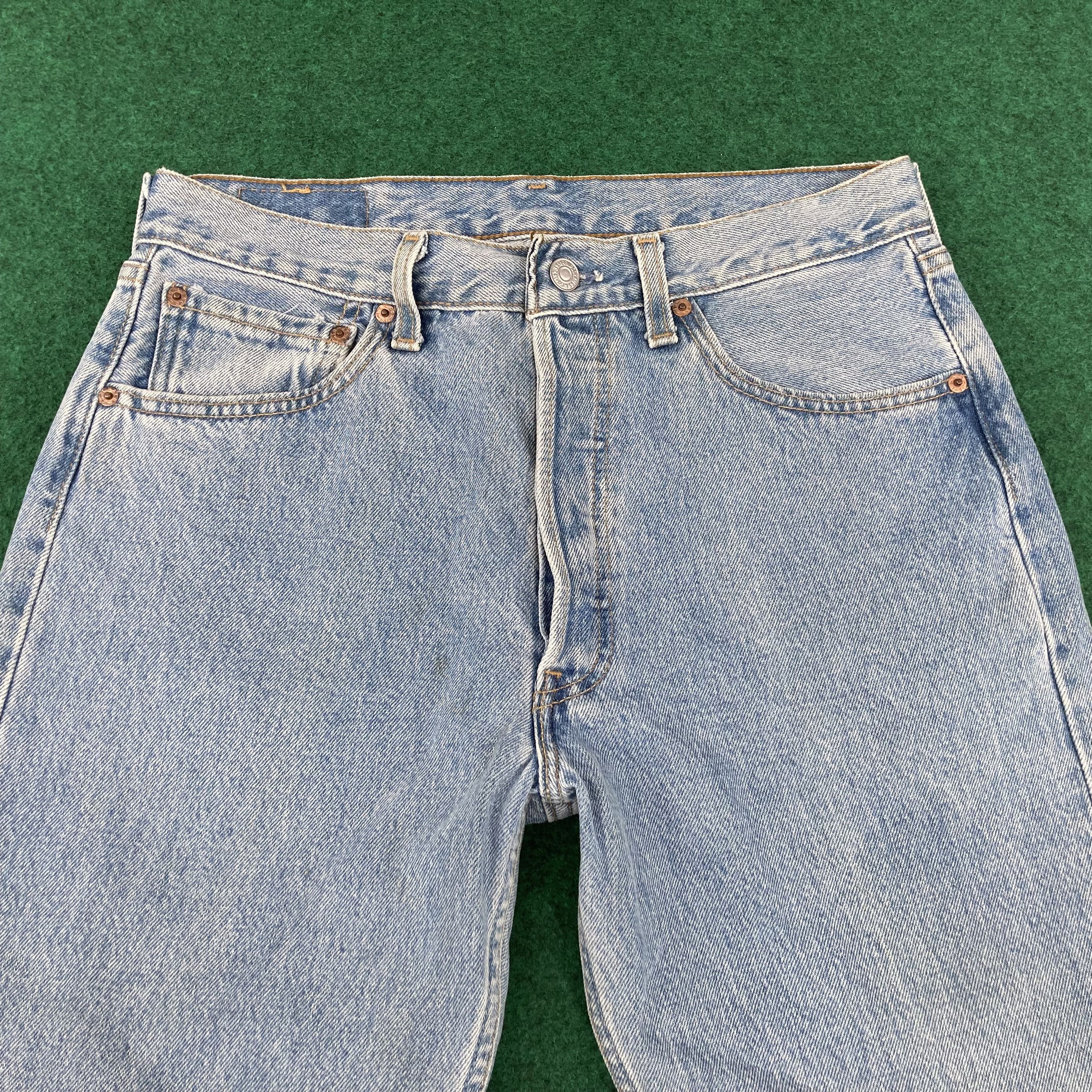 Levi's × Vintage Vtg Levis 501 Distressed Ripped Light Wash 80s Grunge Jeans Size US 30 / EU 46 - 3 Thumbnail