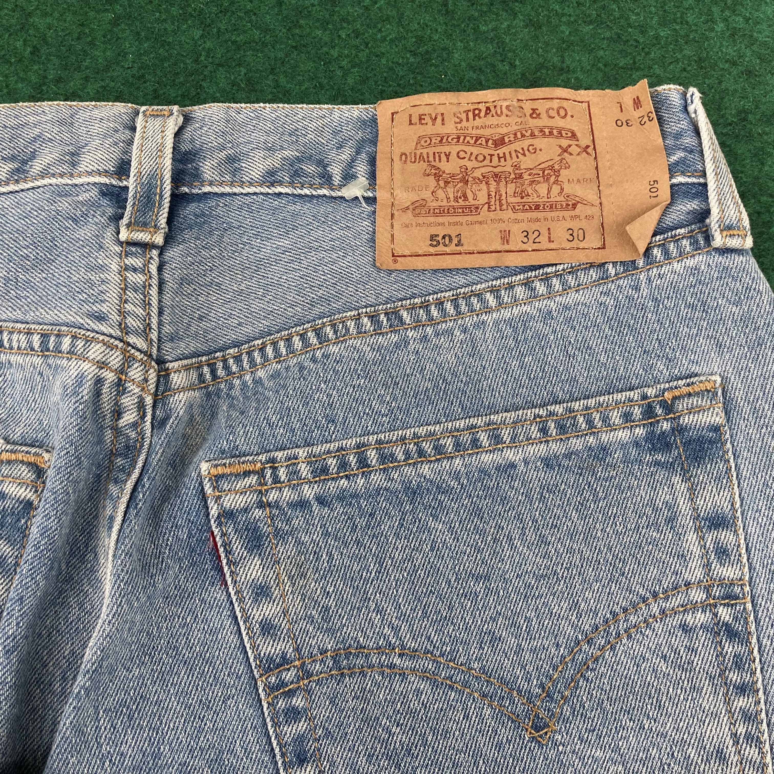 Levi's × Vintage Vtg Levis 501 Distressed Ripped Light Wash 80s Grunge Jeans Size US 30 / EU 46 - 9 Thumbnail