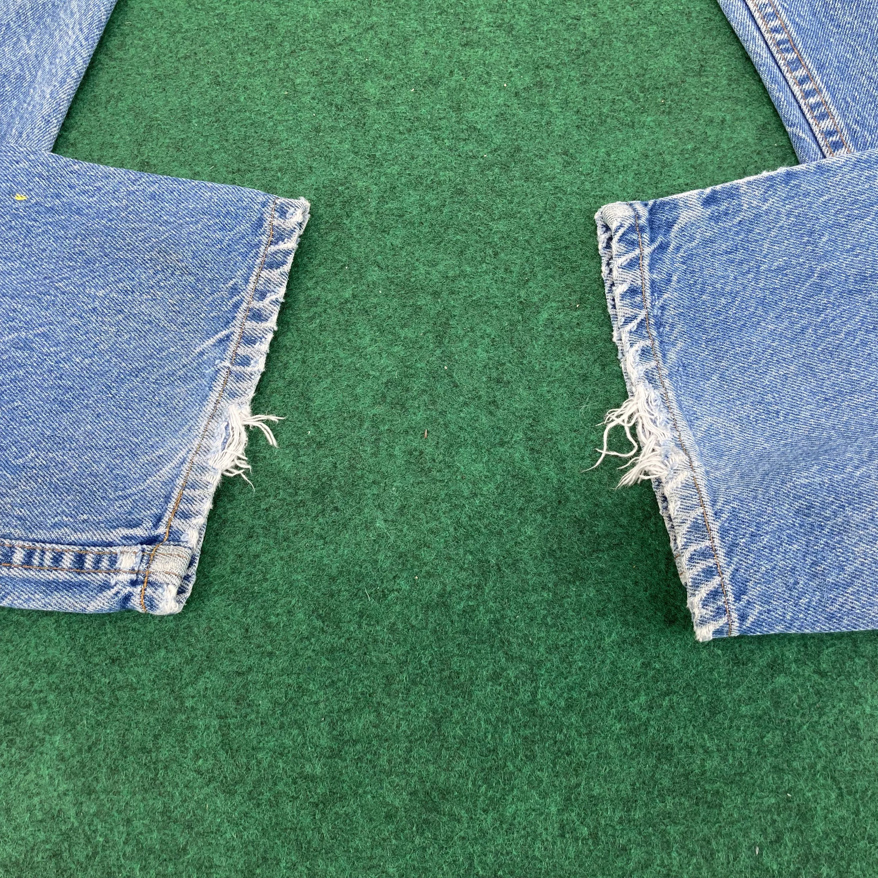 Levi's × Vintage Vtg Emission Levis 505 Light Wash Paint 90s Jeans Size US 32 / EU 48 - 6 Thumbnail