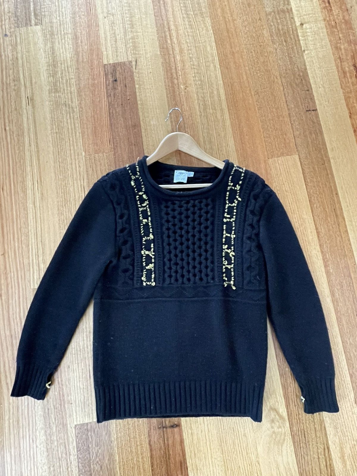 image of 18 East x Inis Meain 18East Wool Sweater in Black, Men's (Size XS)